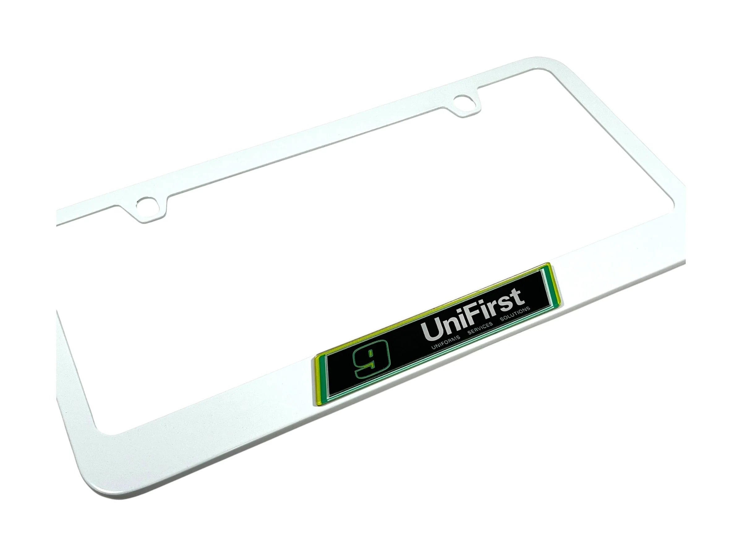Chase Elliott #9 UniFirst White License Plate Frame - Image 3