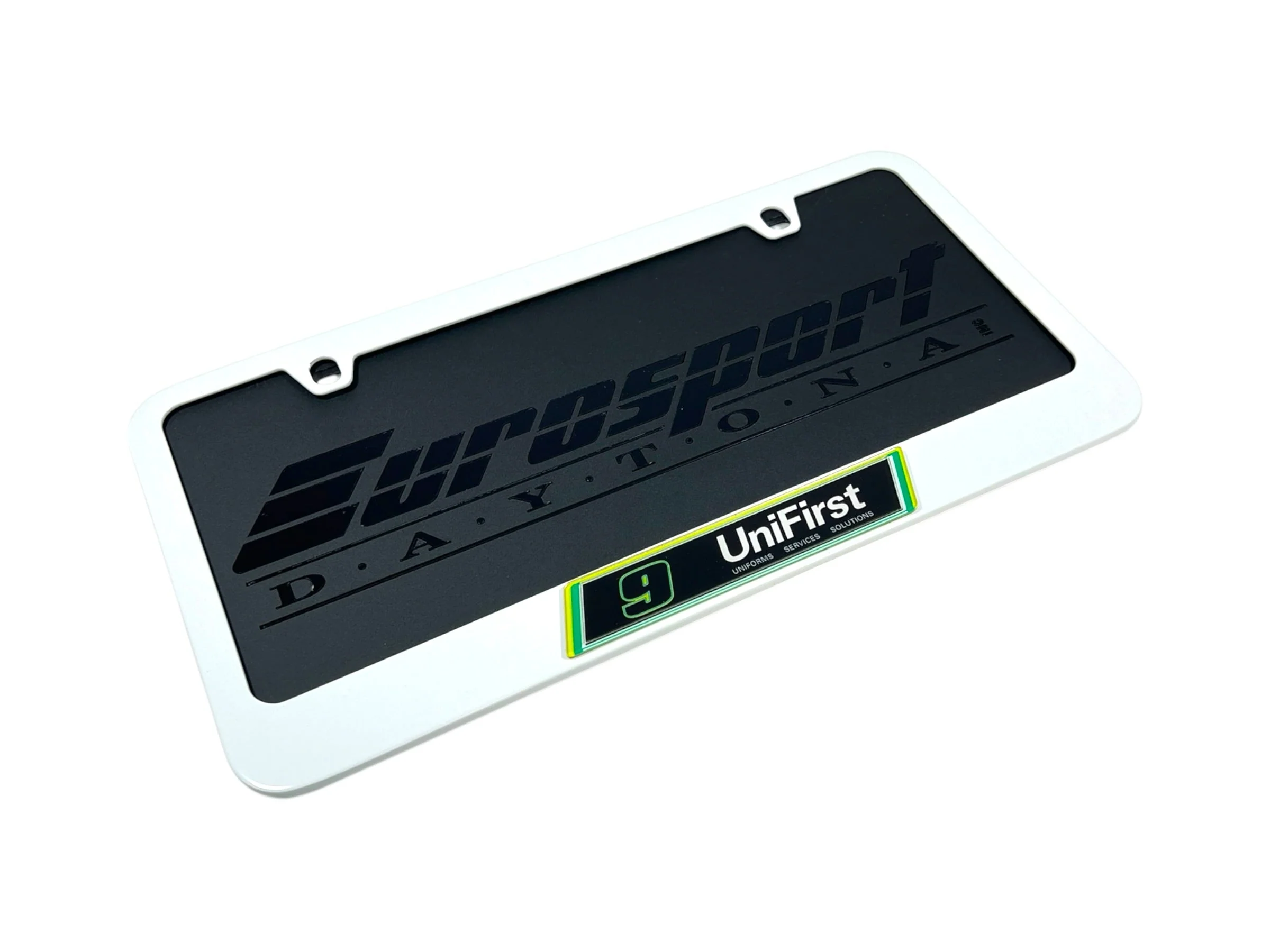 Chase Elliott #9 UniFirst White License Plate Frame - Image 4