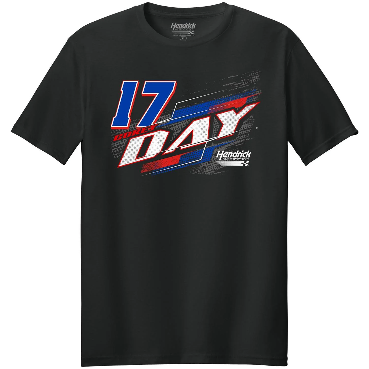 Corey Day #17 HendrickCars.com Black T-shirt - Image 2