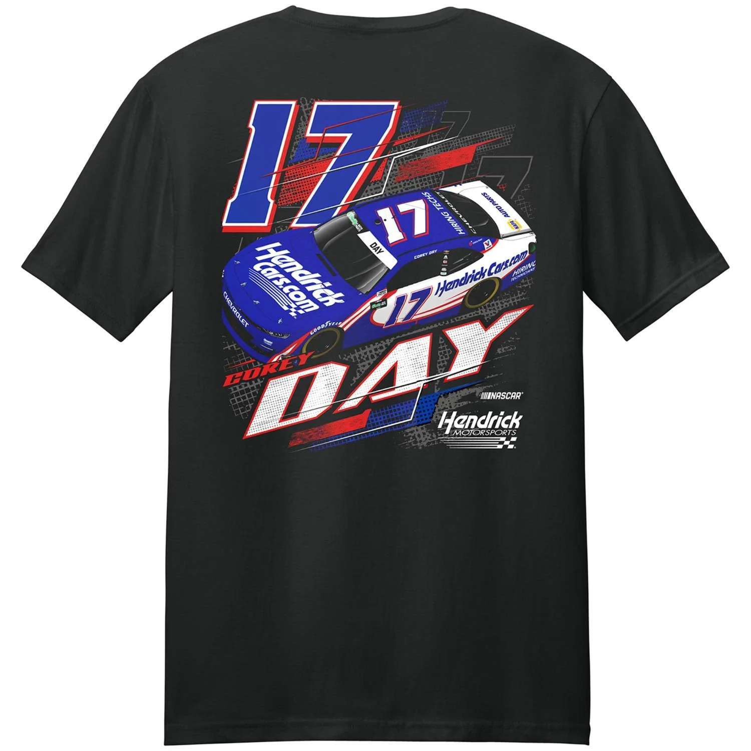 Corey Day #17 HendrickCars.com Black T-shirt - Image 3