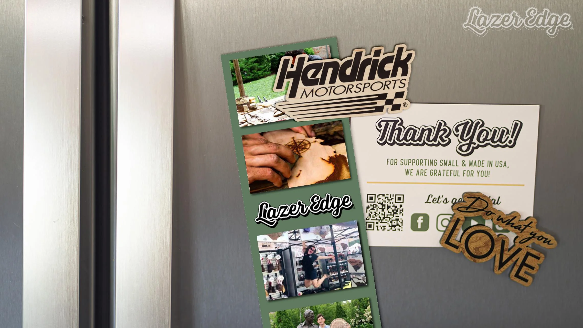Hendrick Motorsports Logo Wooden Magnet - Image 4