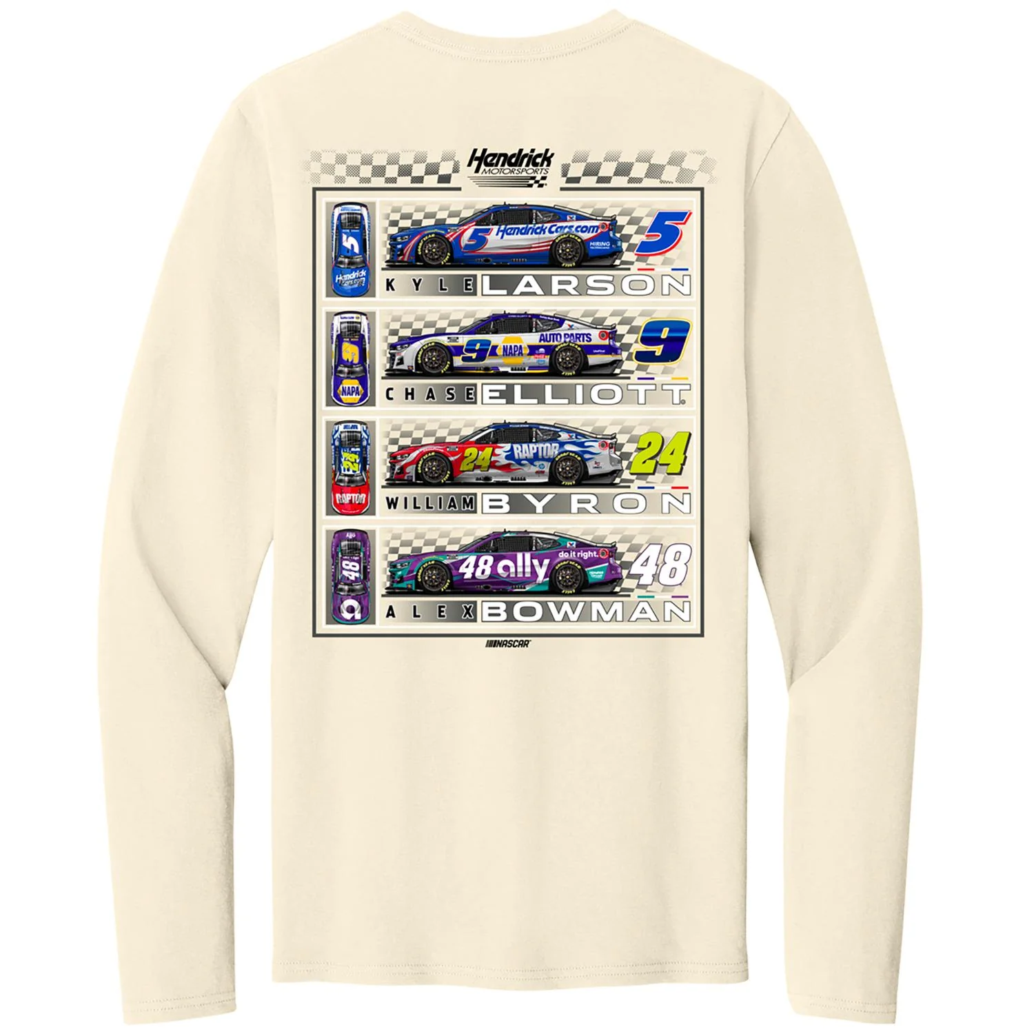 Hendrick Motorsports 2026 4-Car Longsleeve T-shirt - Image 3