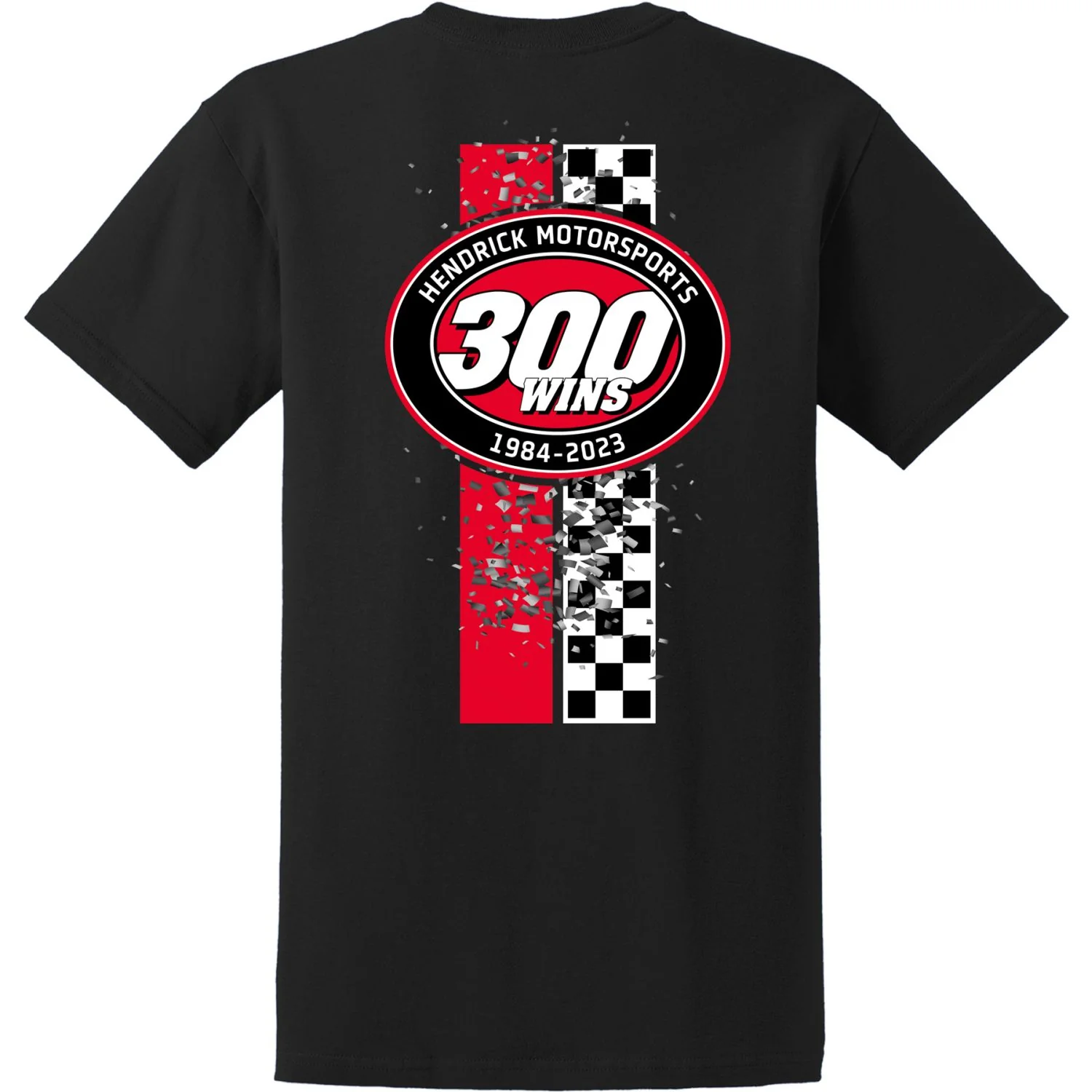 Hendrick Motorsports 300 Wins Black T-shirt - Image 3