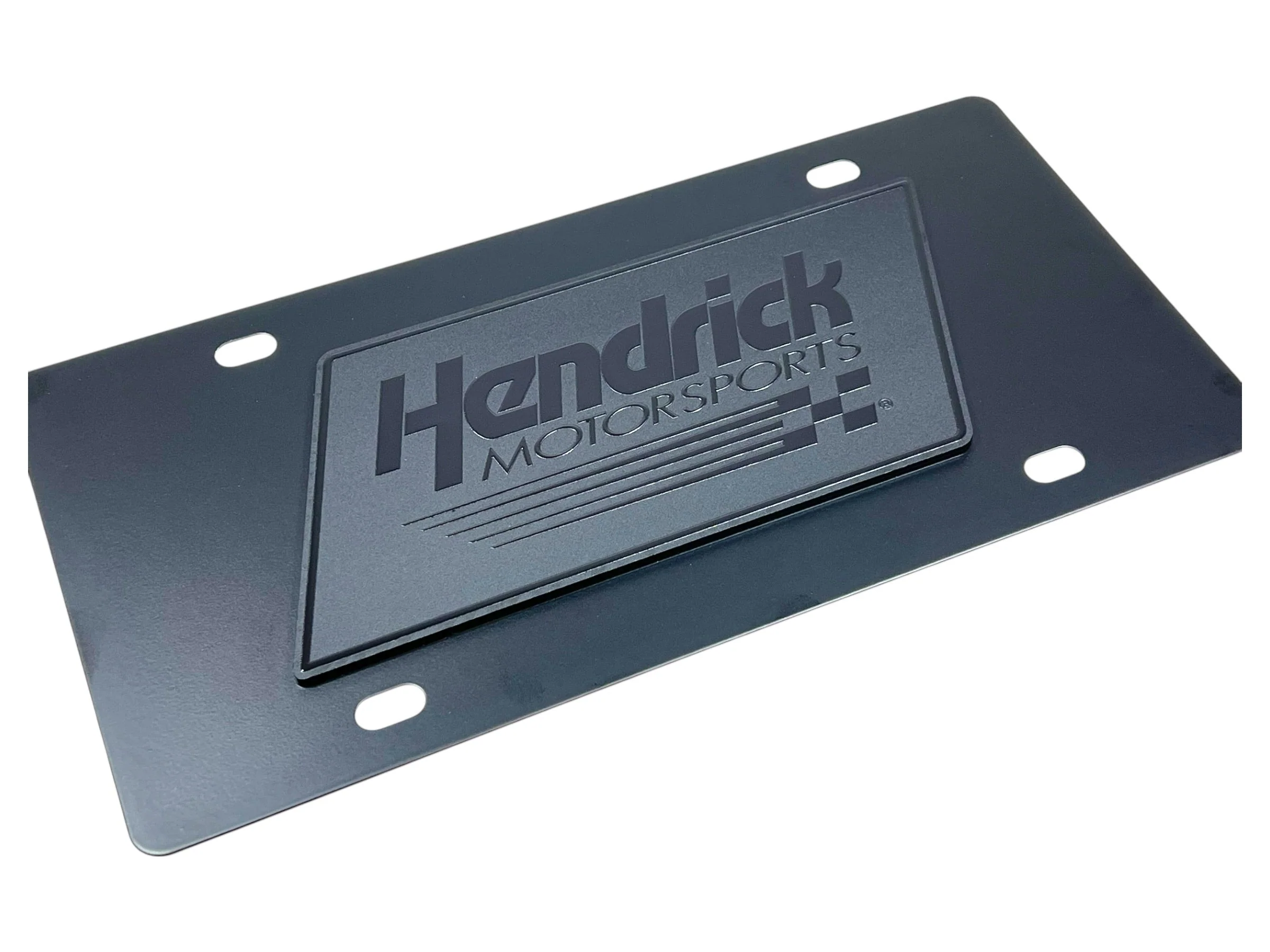 Hendrick Motorsports Blacked Out Carbon Steel License Plate - Image 3