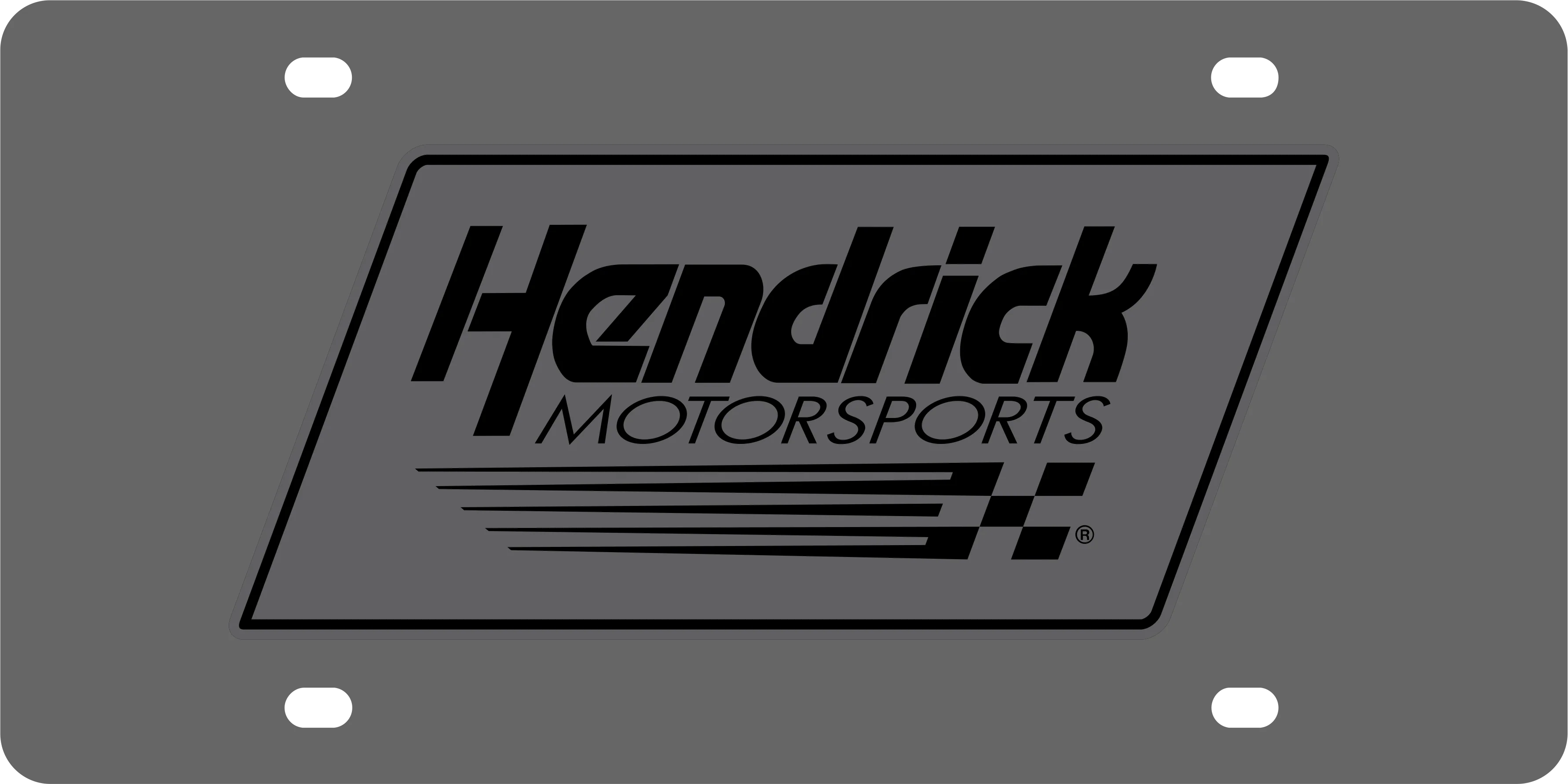 Hendrick Motorsports Blacked Out Carbon Steel License Plate - Image 5