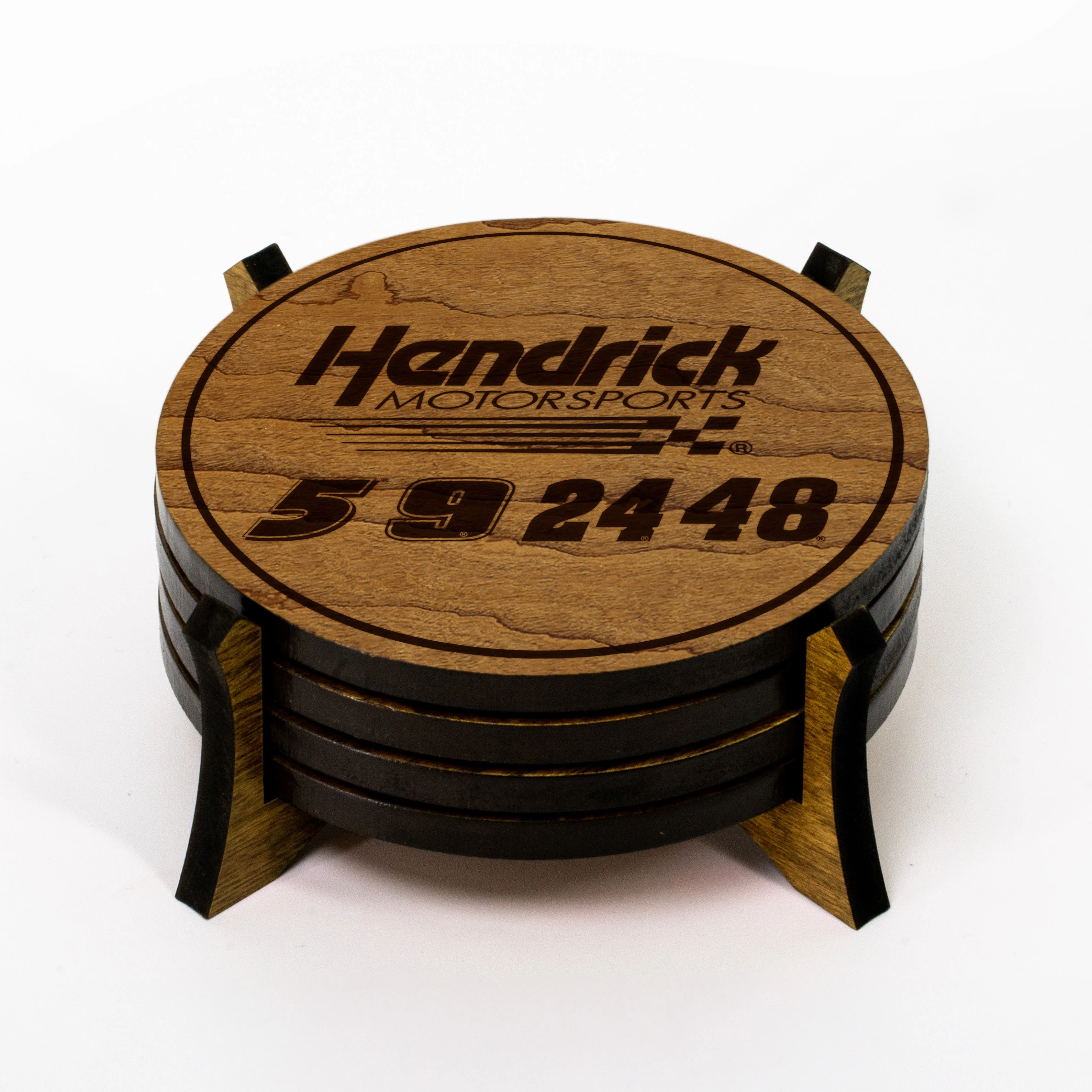 Hendrick Motorsports Driver Numbers Wooden Coaster Set
