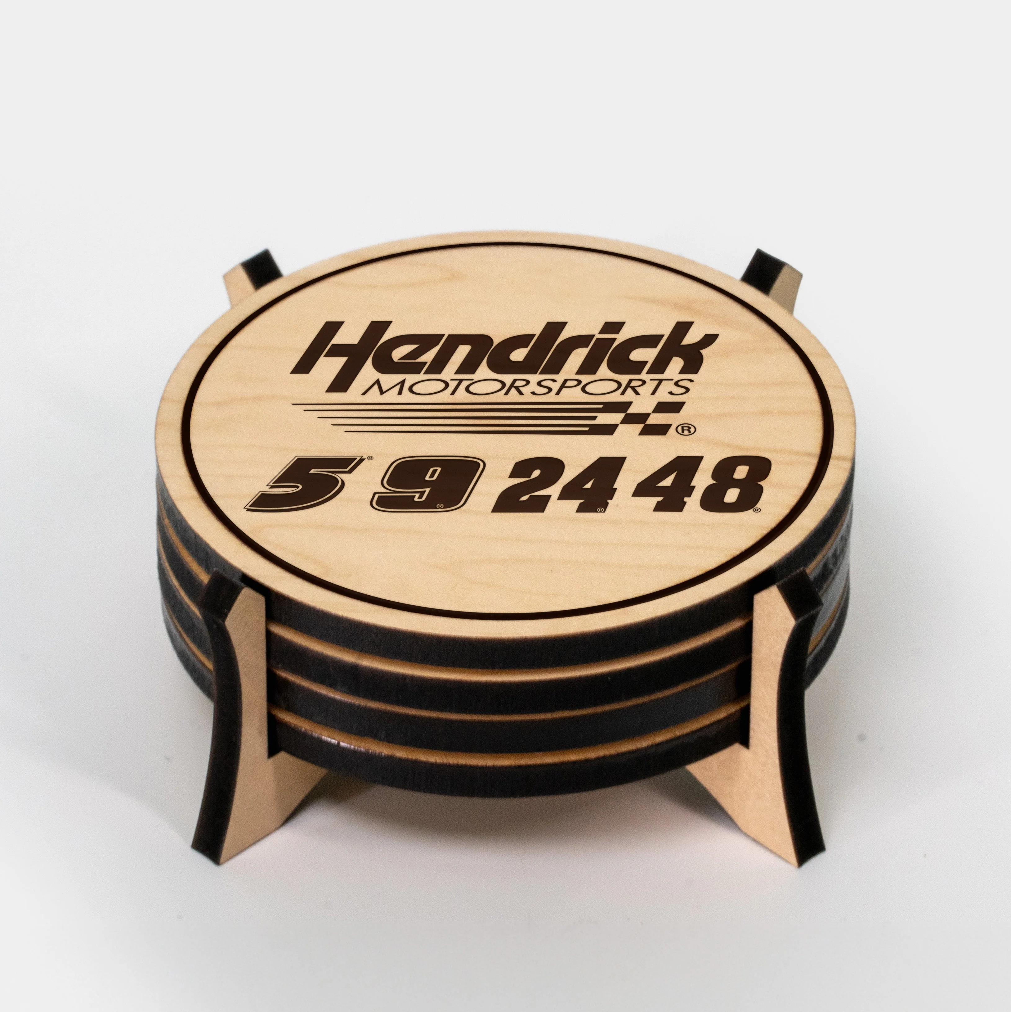 Hendrick Motorsports Driver Numbers Wooden Coaster Set - Image 2