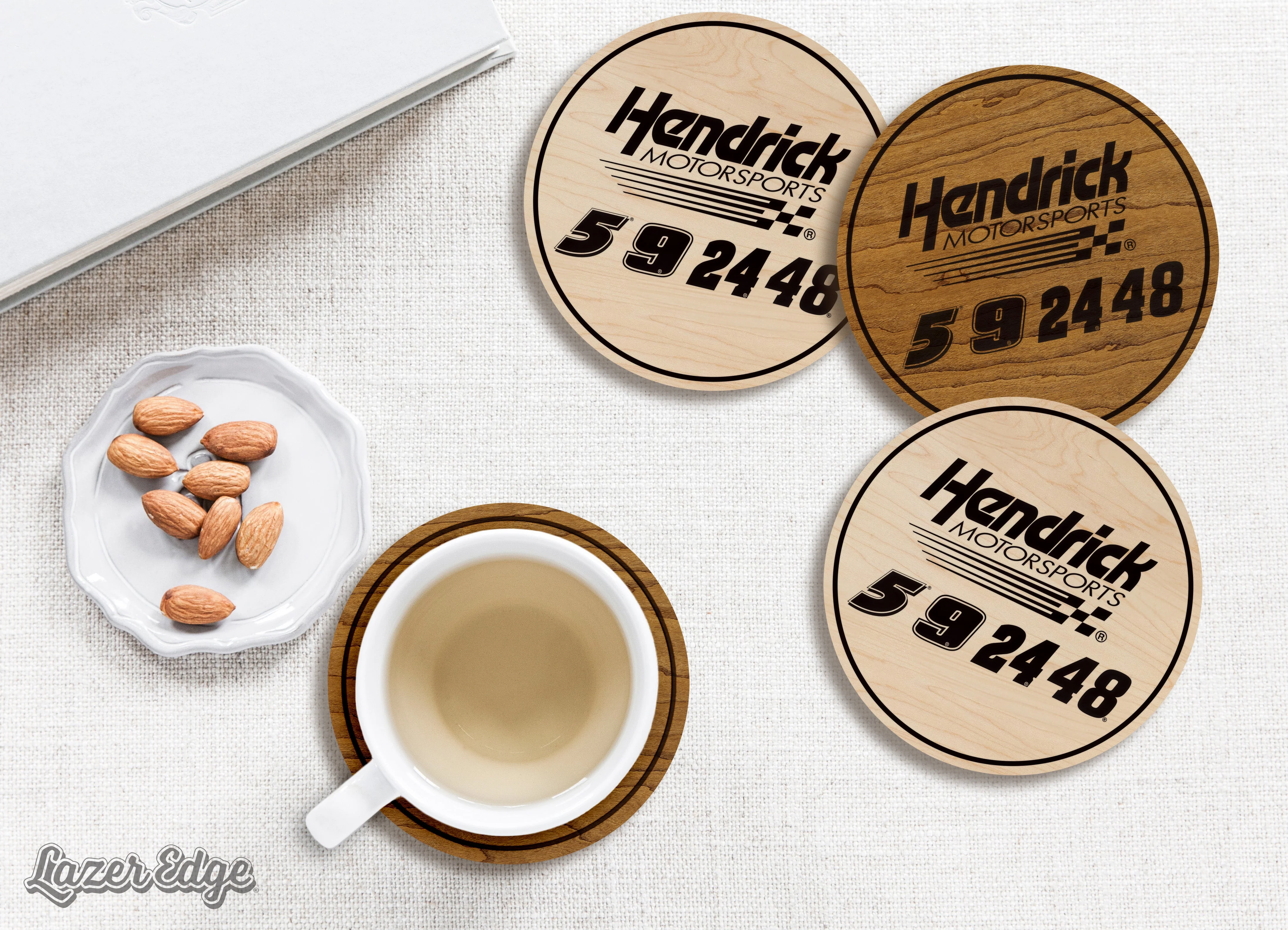 Hendrick Motorsports Driver Numbers Wooden Coaster Set - Image 3