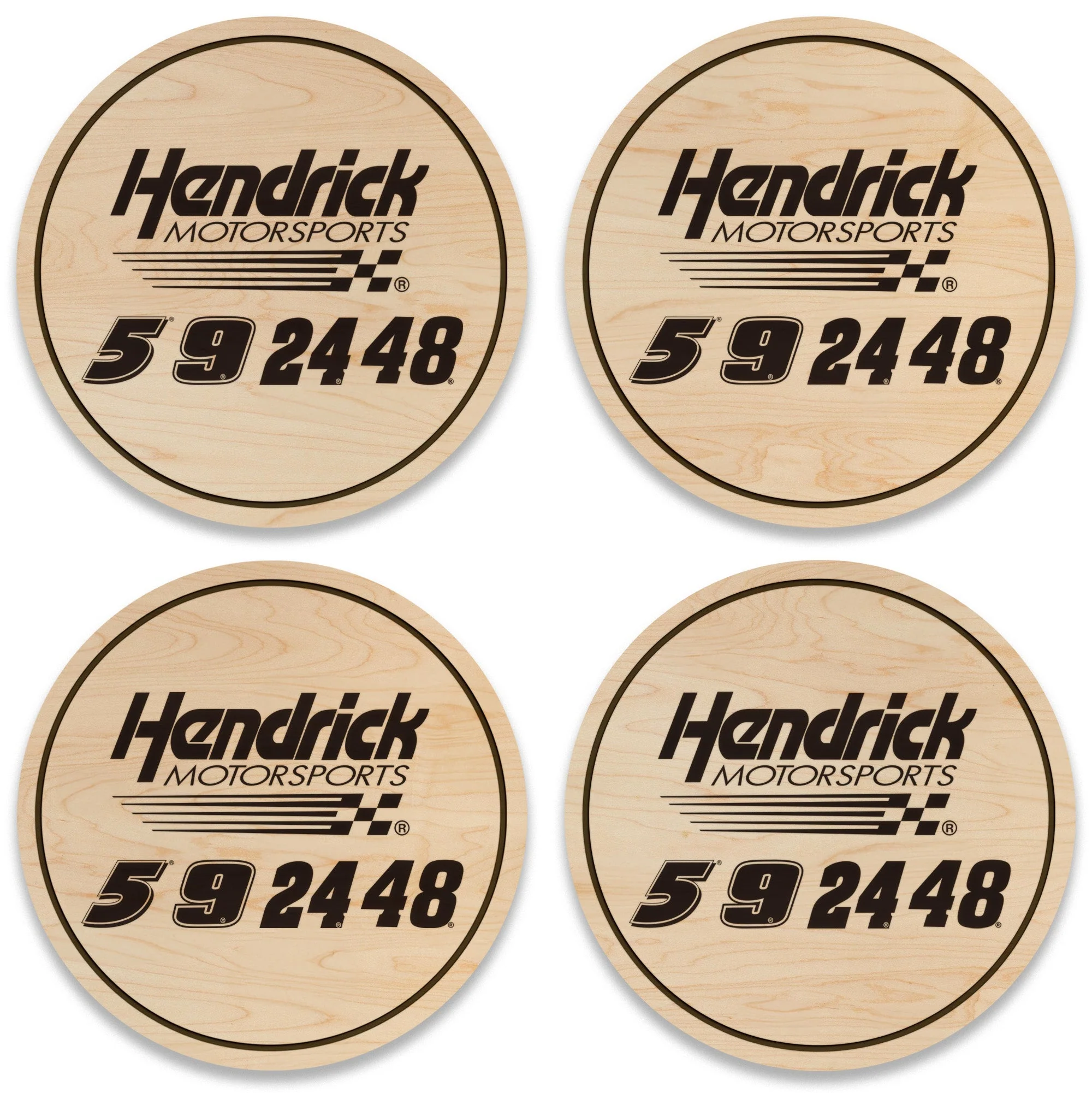 Hendrick Motorsports Driver Numbers Wooden Coaster Set - Image 5