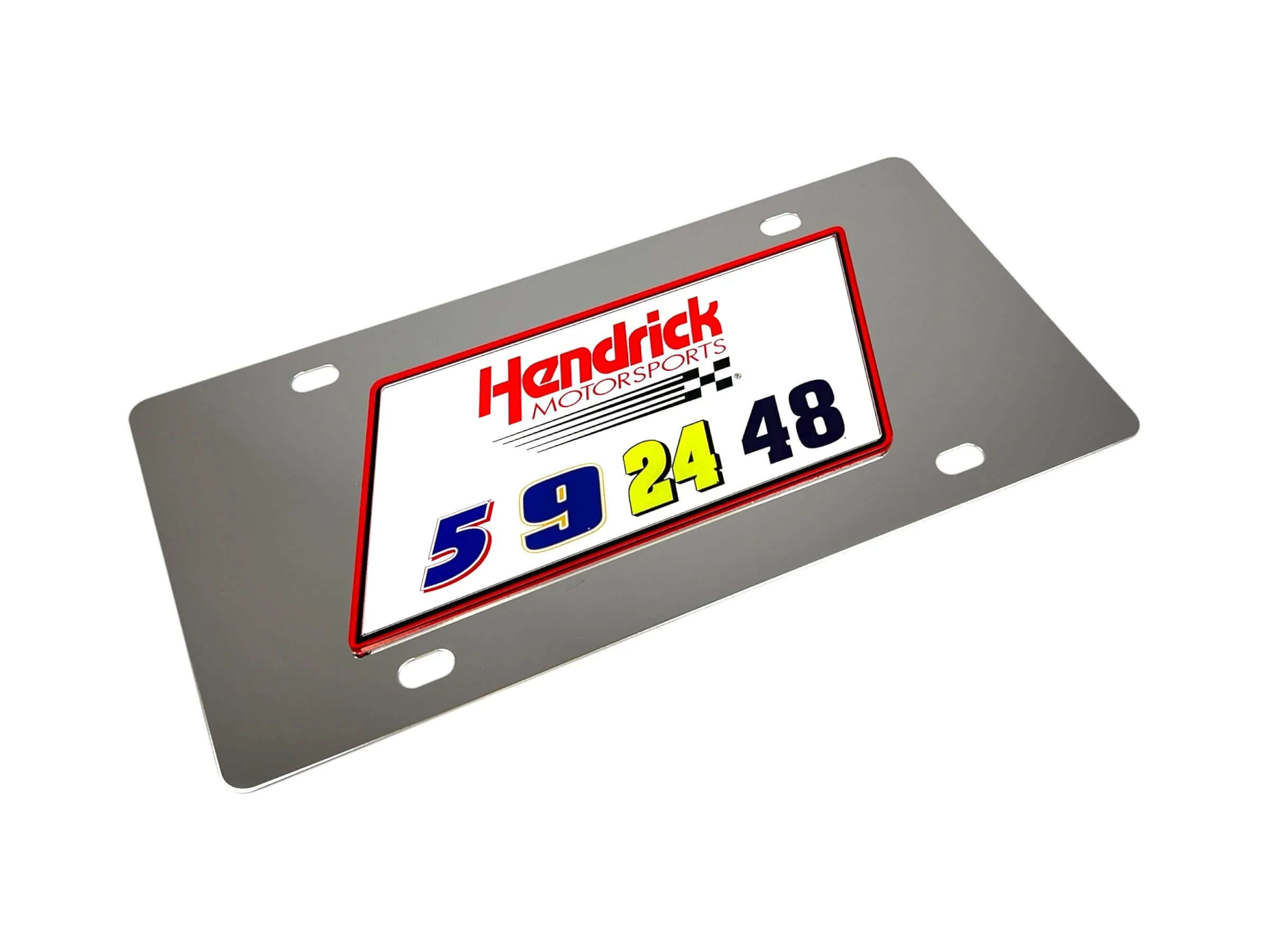 Hendrick Motorsports Team Numbers Stainless Steel License Plate