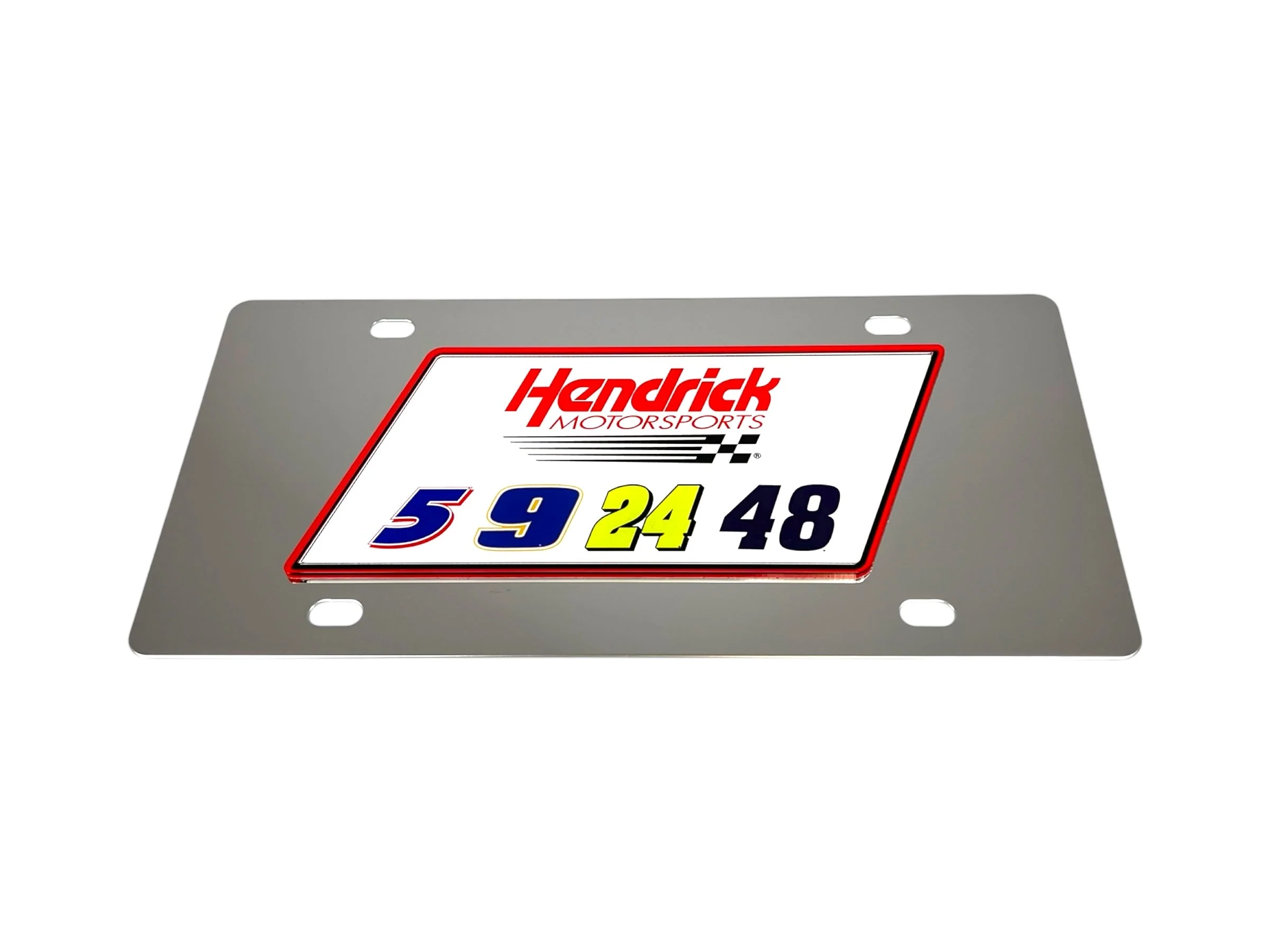 Hendrick Motorsports Team Numbers Stainless Steel License Plate - Image 2
