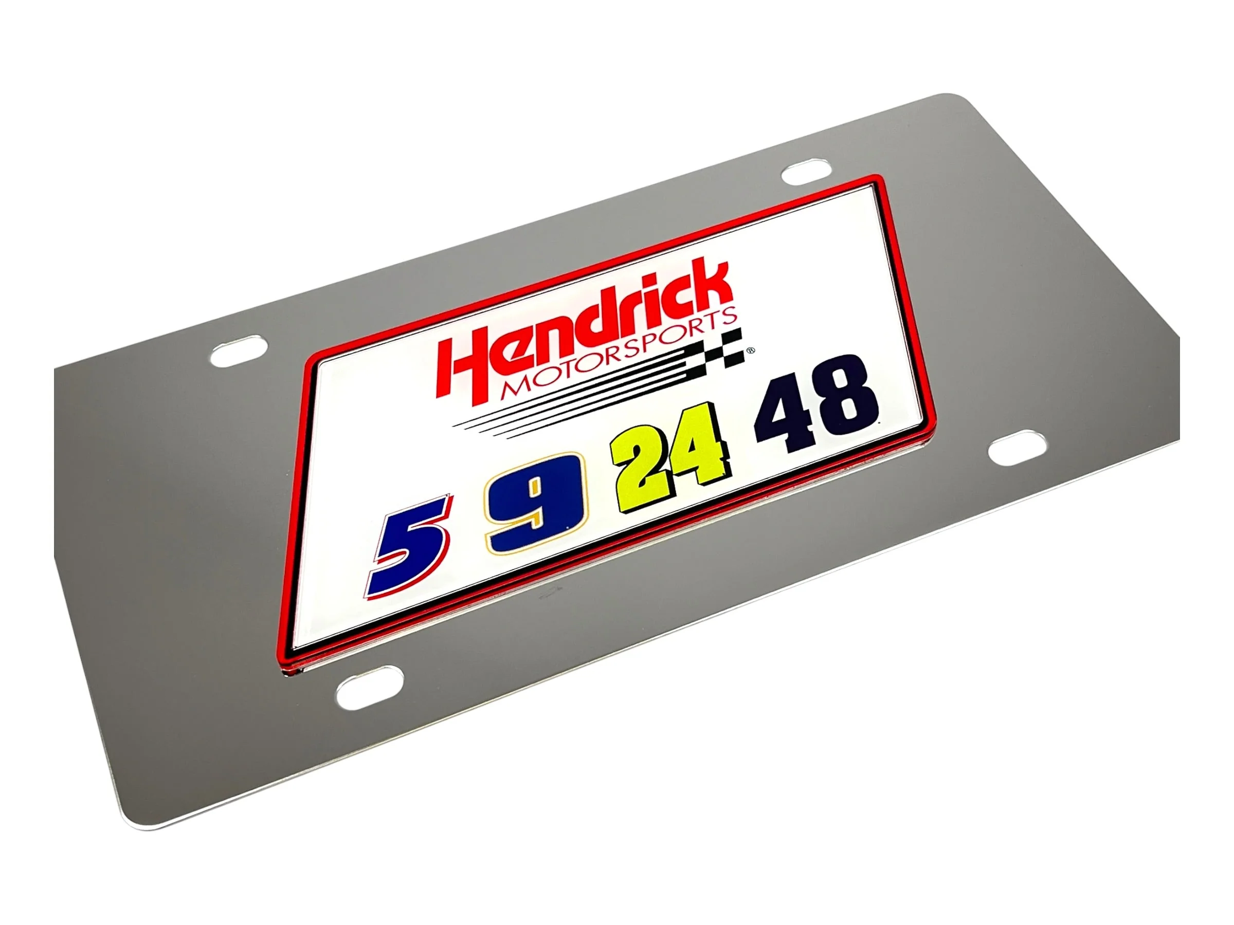 Hendrick Motorsports Team Numbers Stainless Steel License Plate - Image 3