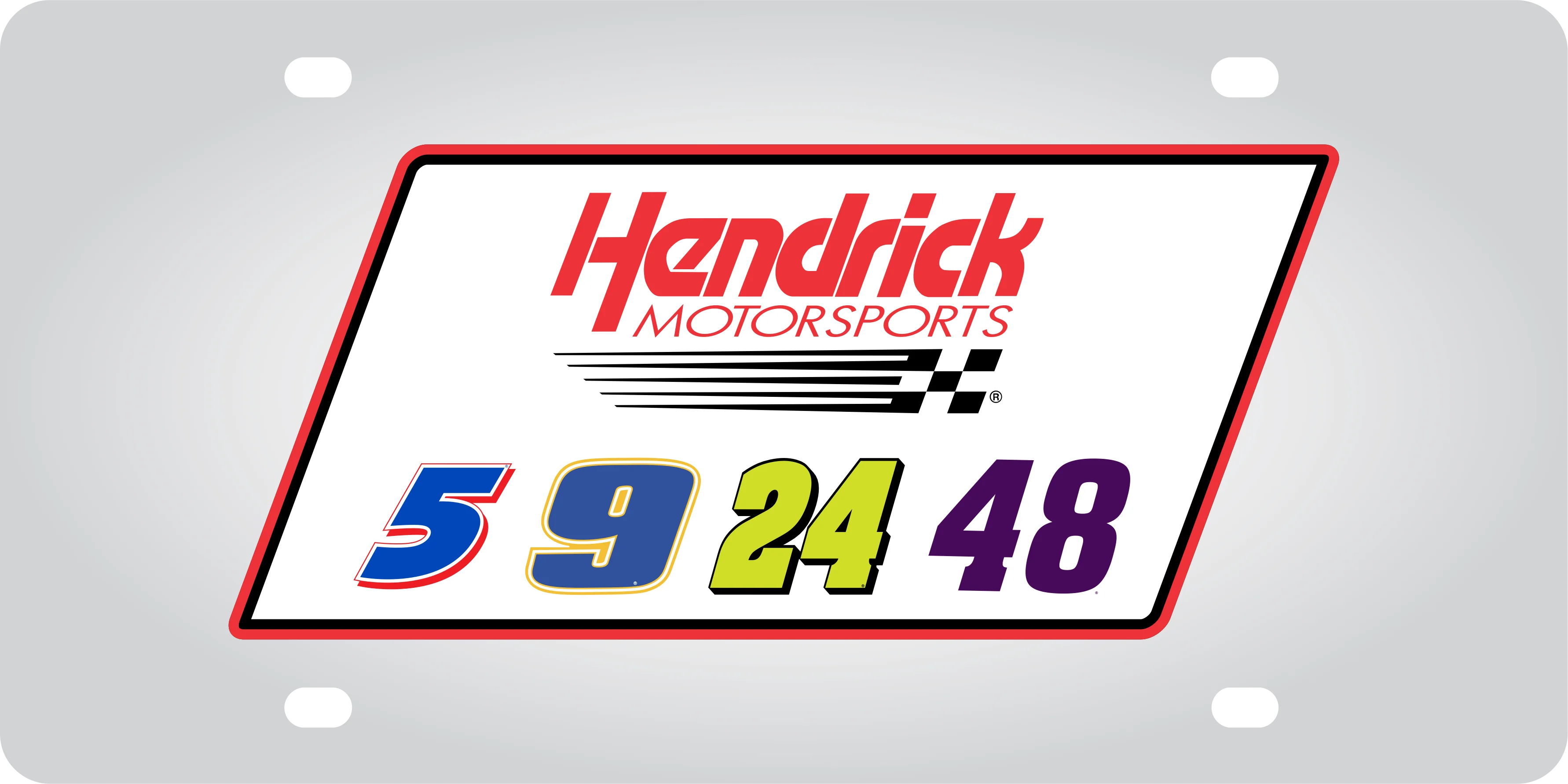Hendrick Motorsports Team Numbers Stainless Steel License Plate - Image 5