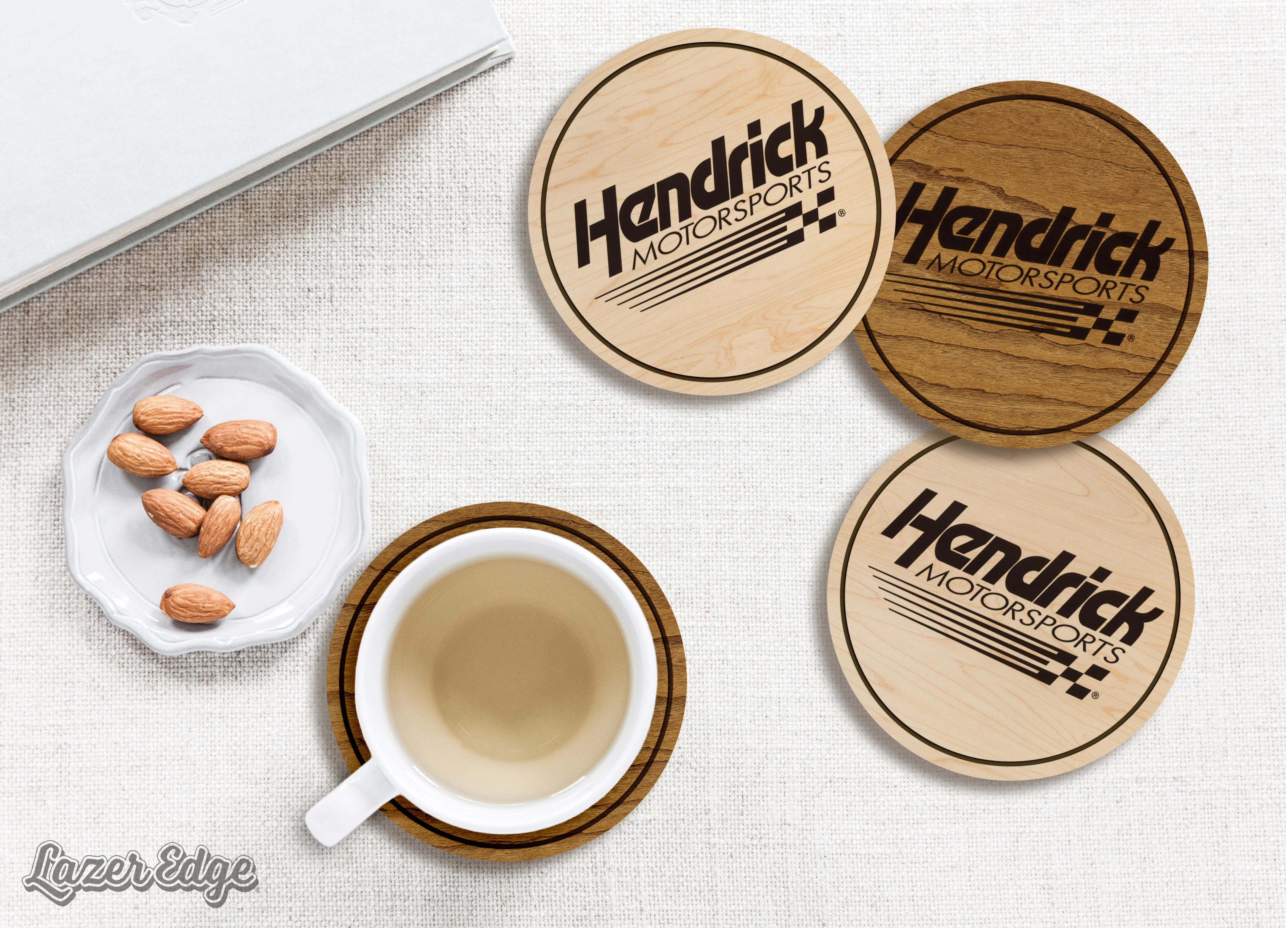 Hendrick Motorsports Wooden Coaster 4-Pack - Image 3