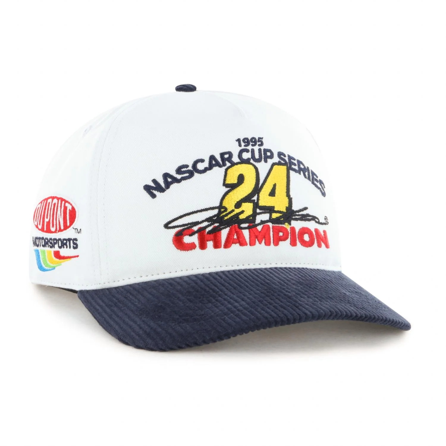 Jeff Gordon #24 1995 NASCAR Cup Champion '47 Brand 2-Tone Corduroy Hitch Hat - Image 2