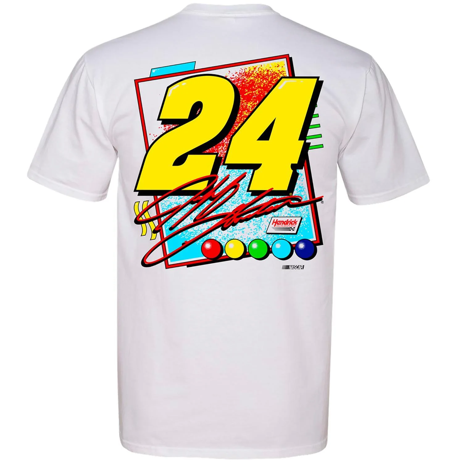 Jeff Gordon #24 Dupont Car White T-shirt - Image 3