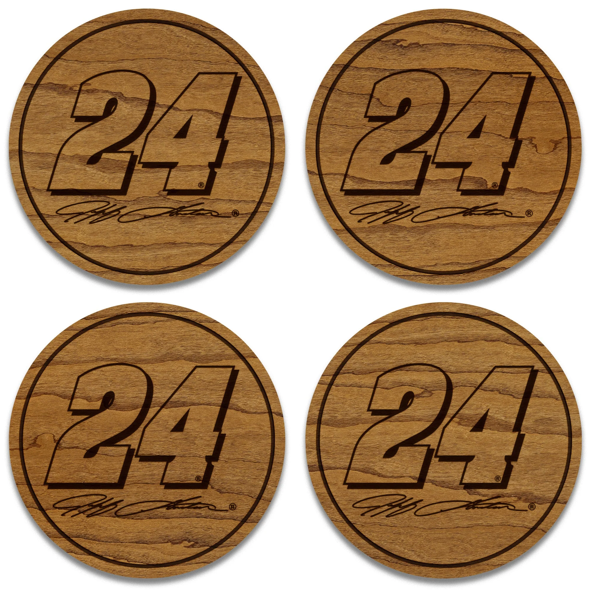 Jeff Gordon #24 Wooden Coaster Set - Image 4