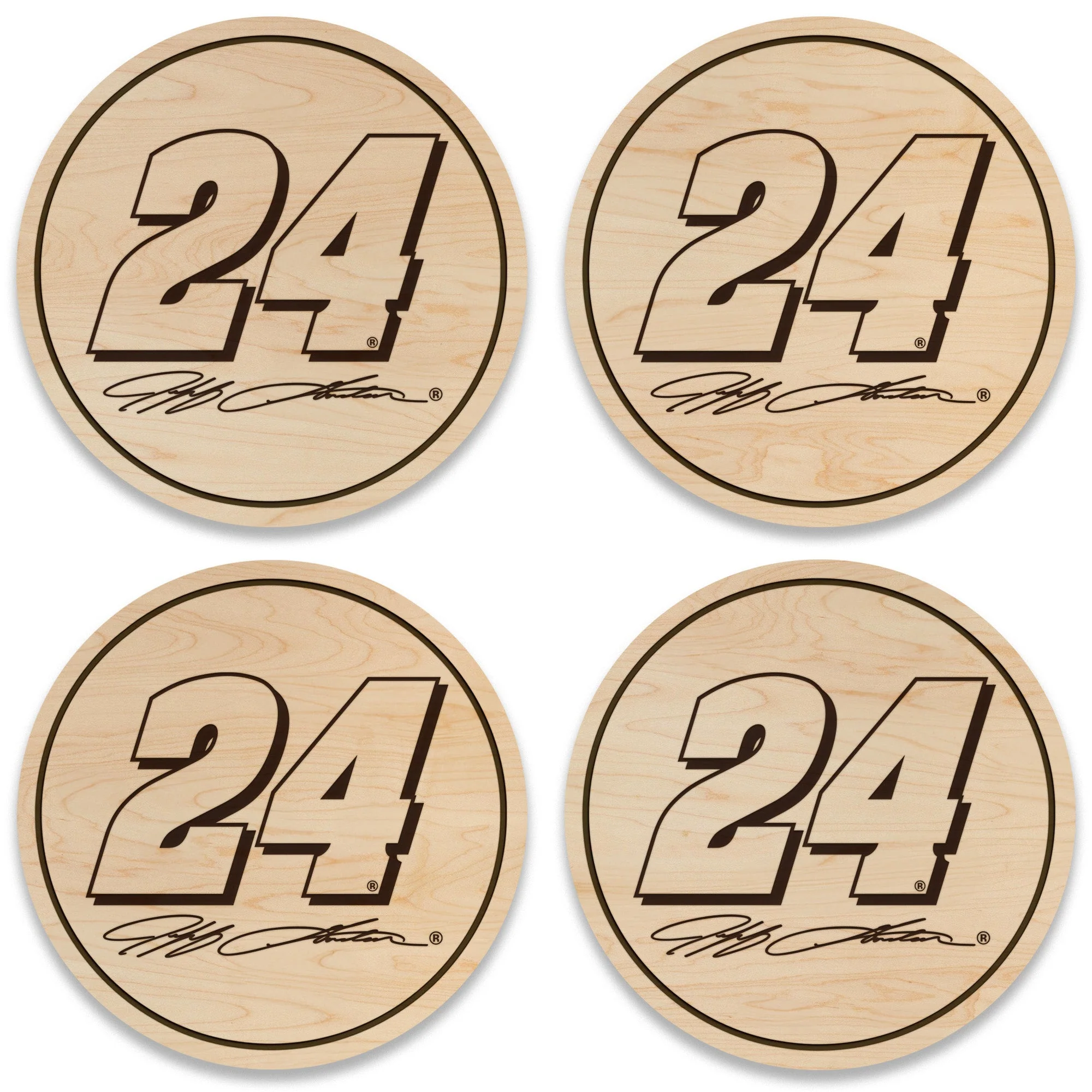 Jeff Gordon #24 Wooden Coaster Set - Image 5