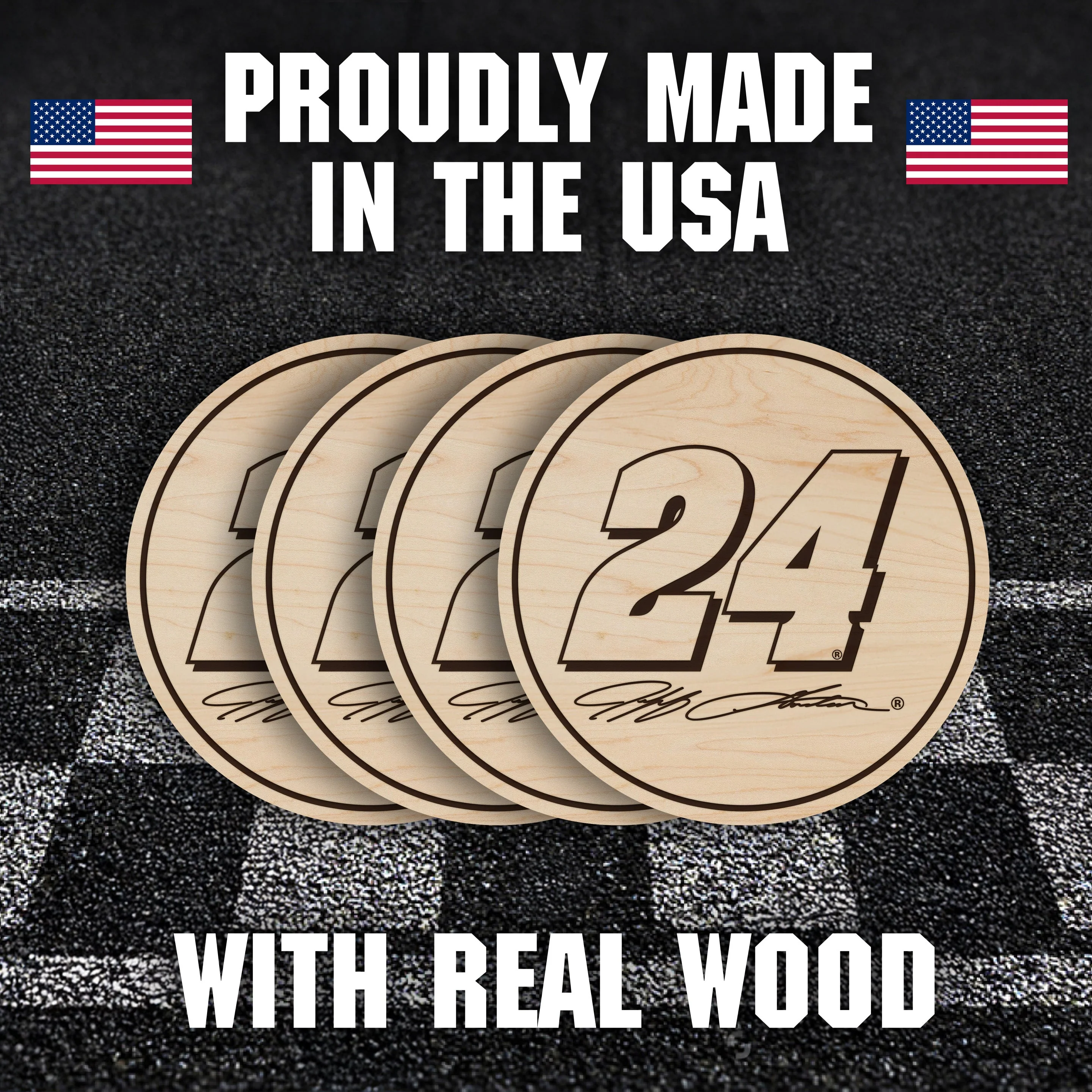 Jeff Gordon #24 Wooden Coaster Set - Image 8