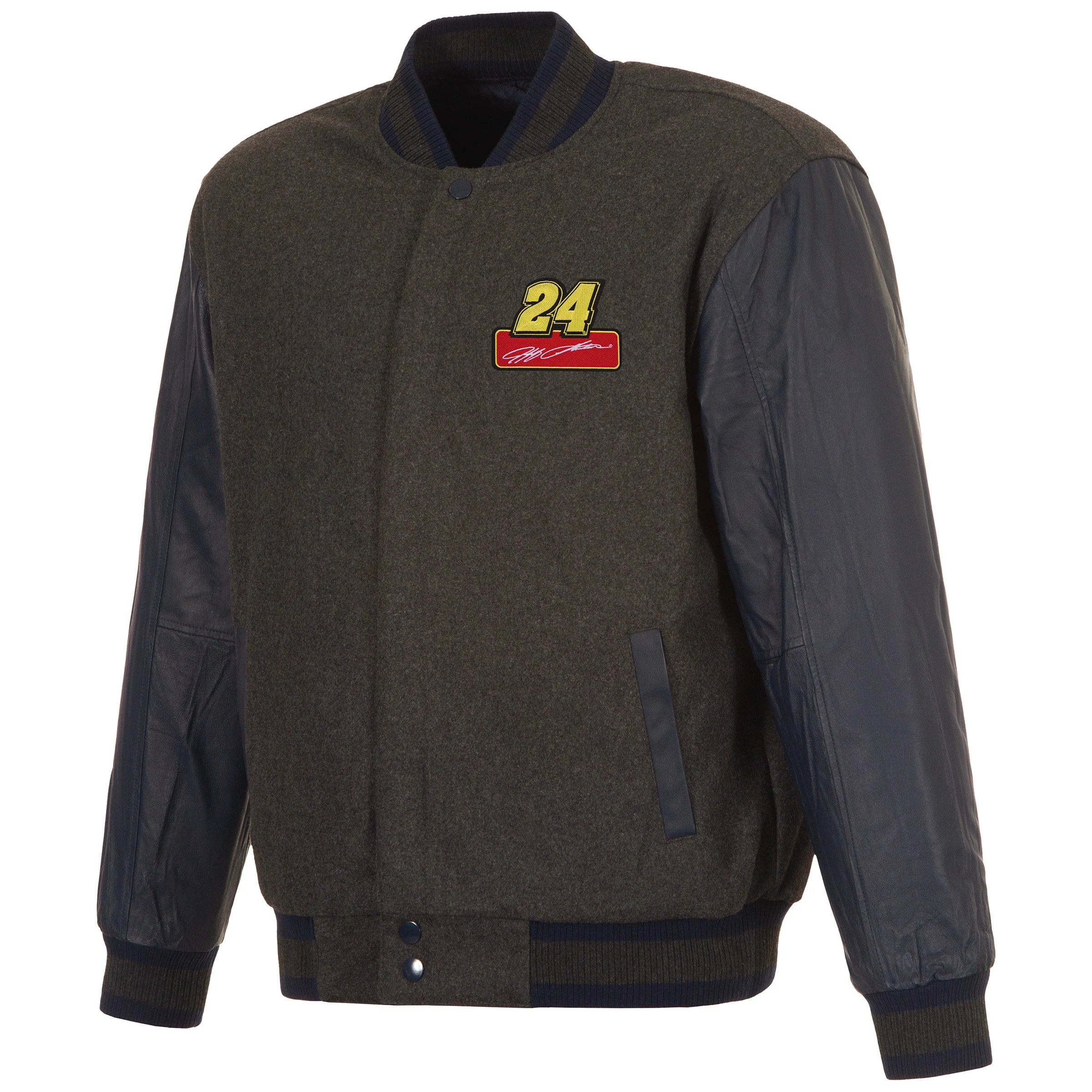 Jeff Gordon #24 Reversible Wool and Leather Jacket - Image 3