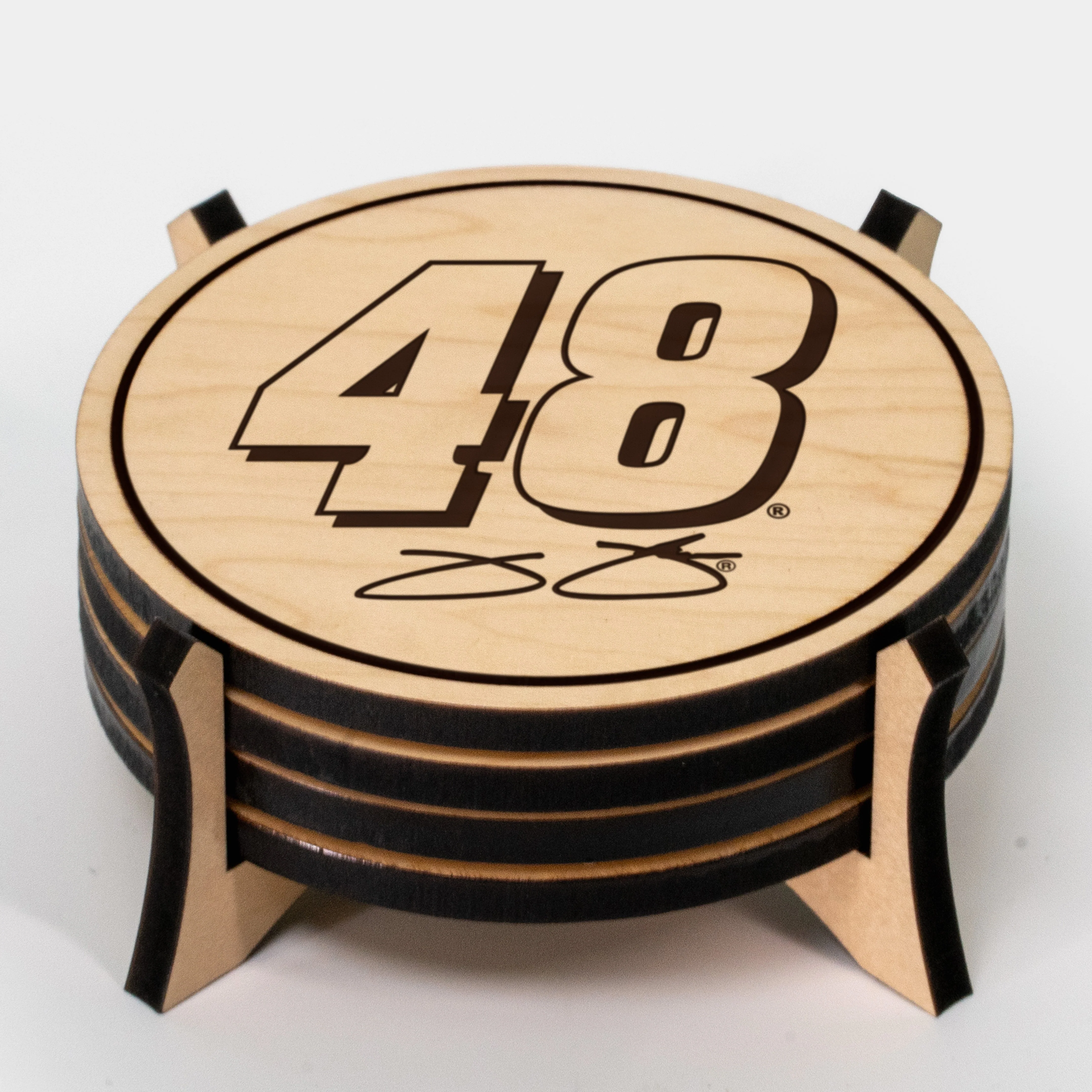Jimmie Johnson #48 Wooden Coaster Set - Image 2