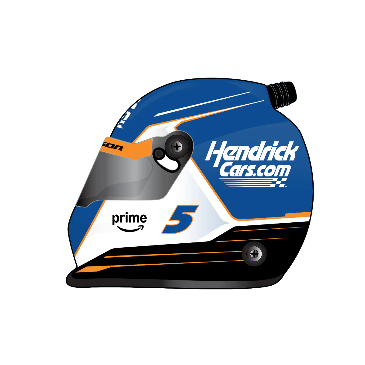 Kyle Larson #5 2025 HendrickCars.com H1100 Fantasy Miniature Replica Helmet - Image 2
