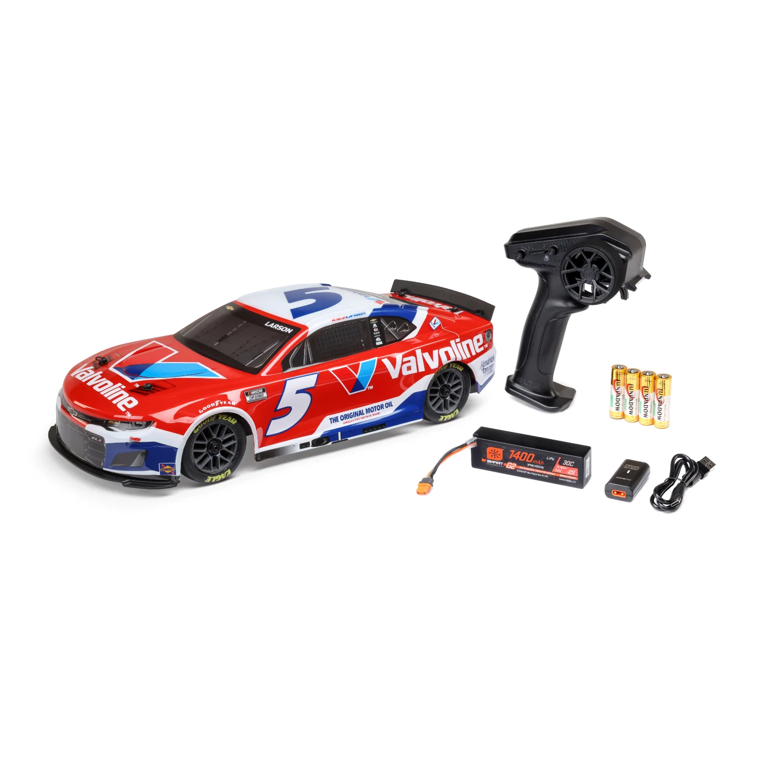 Kyle Larson #5 2025 Valvoline Chevrolet Camaro - Losi NASCAR RC Race Car Ready-to-Race - 1/12 Scale AWD Remote Control Car - Image 5