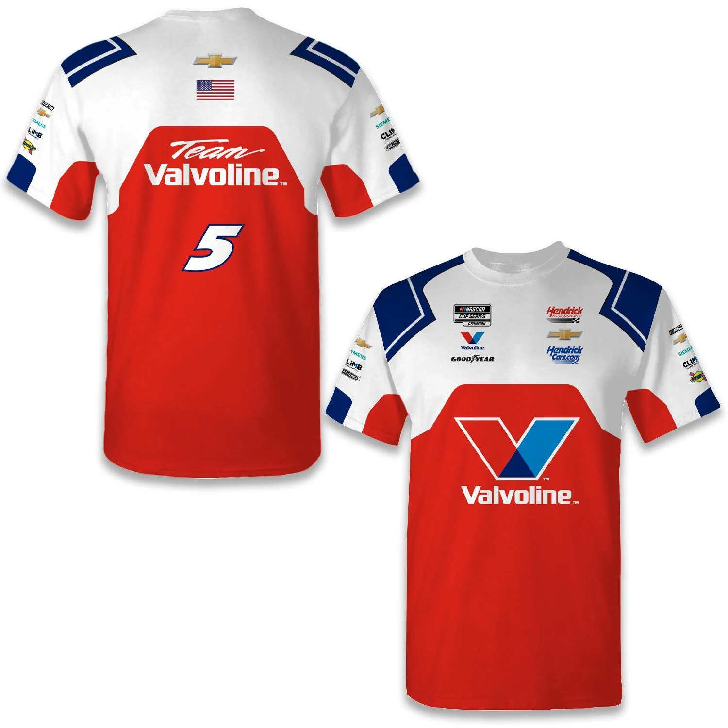 Kyle Larson #5 2025 Valvoline Youth Sublimated Uniform T-shirt