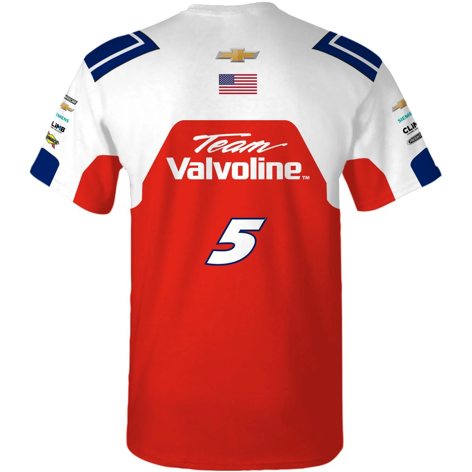 Kyle Larson #5 2025 Valvoline Youth Sublimated Uniform T-shirt - Image 3