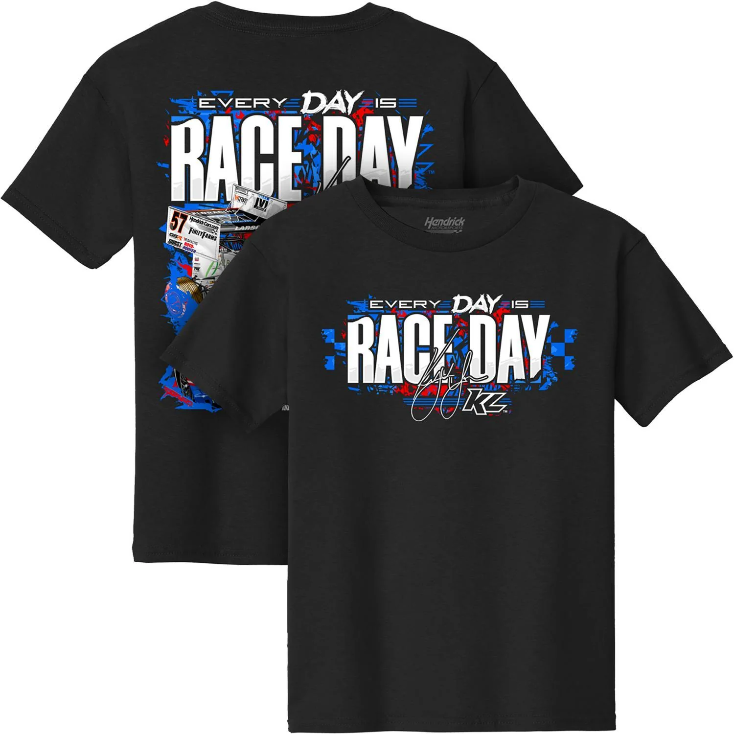 Kyle Larson #5 HendrickCars.com 2026 Every Day Is Race Day Youth Black T-shirt