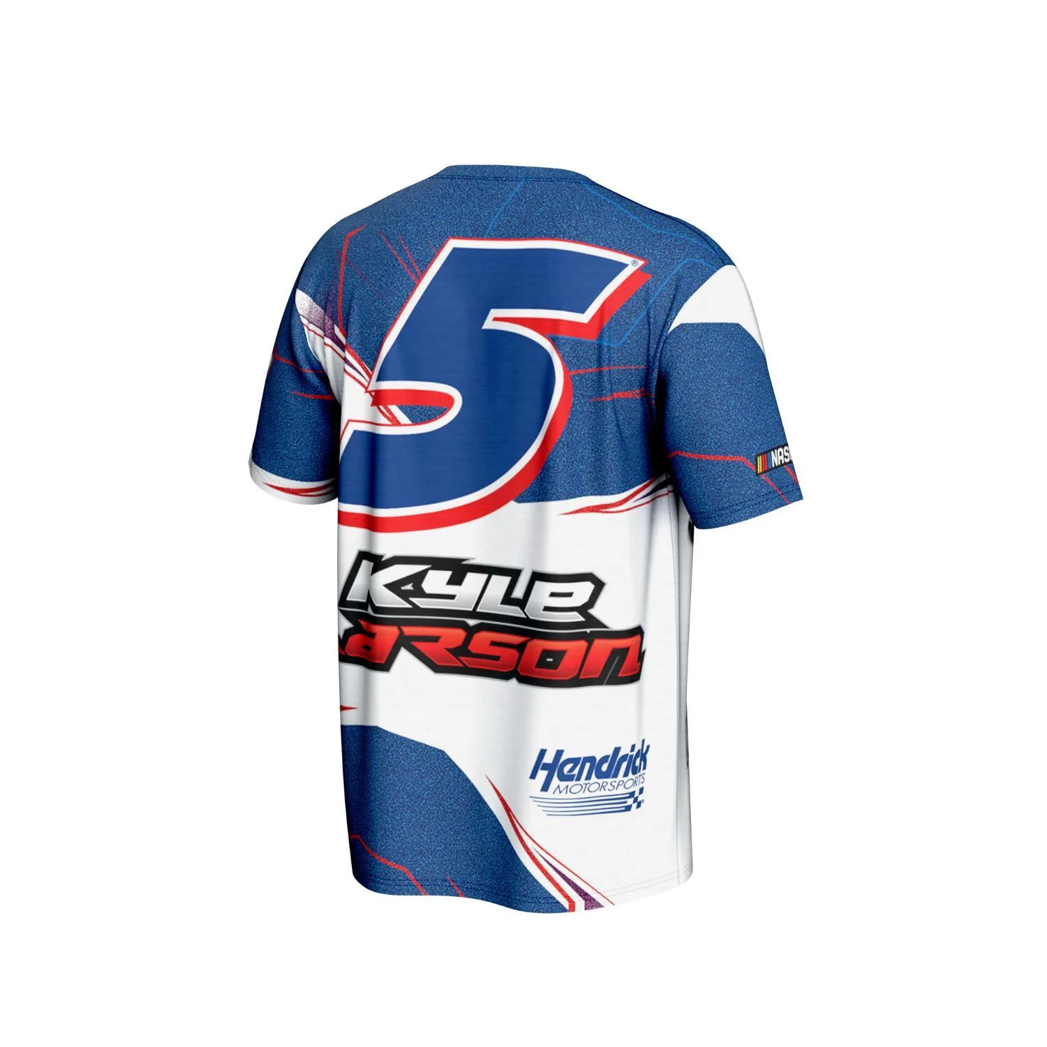 Kyle Larson #5 HendrickCars.com 2X Champion Helmet Sublimated T-shirt - Image 3
