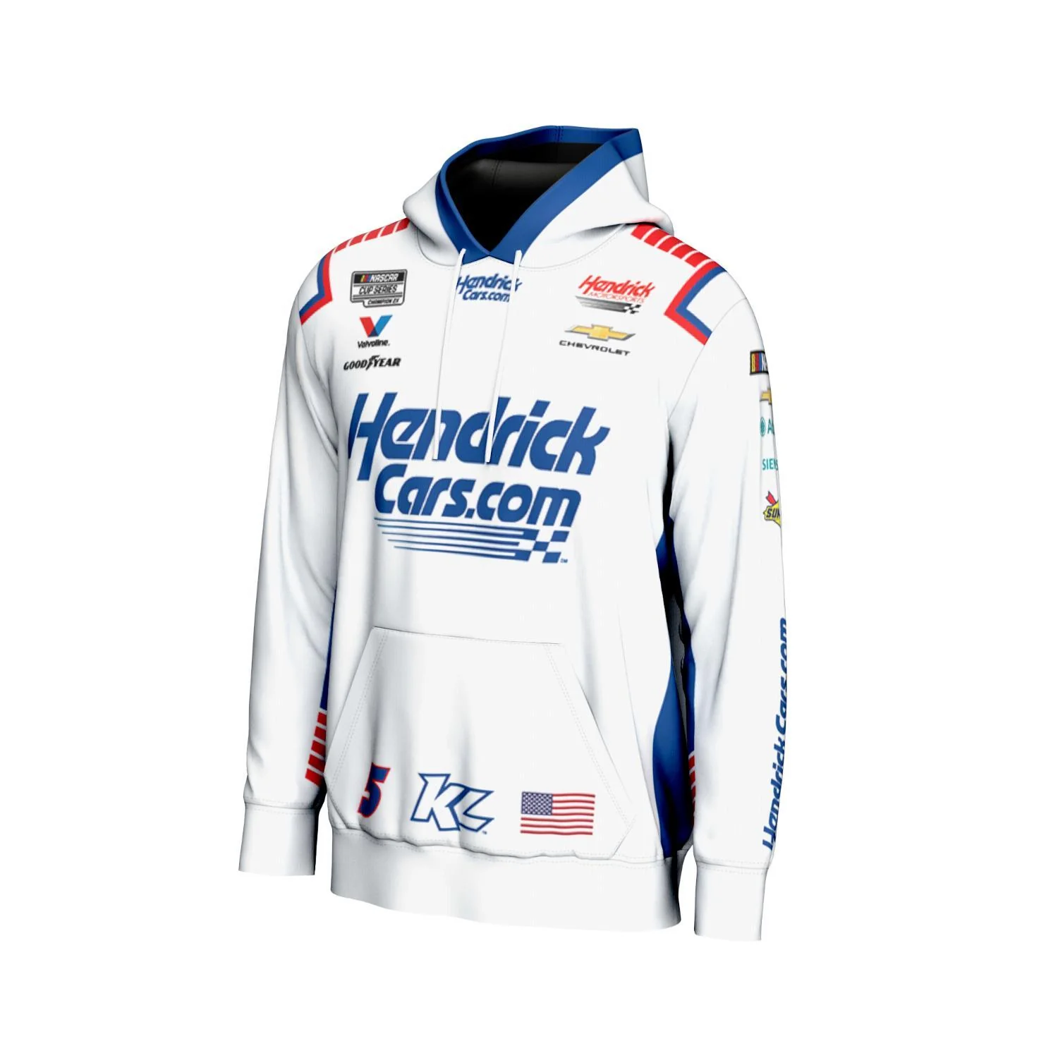 Kyle Larson #5 HendrickCars.com Firesuit Sublimated Hoodie - Image 2