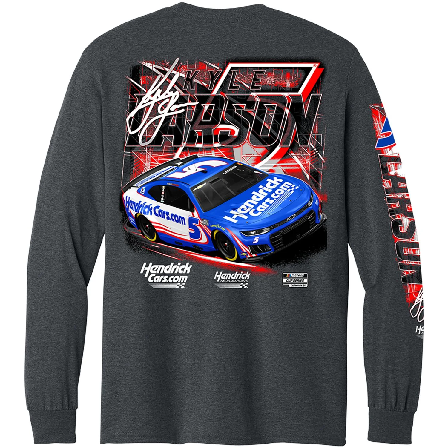 Kyle Larson #5 HendrickCars.com Longsleeve T-shirt - Image 3