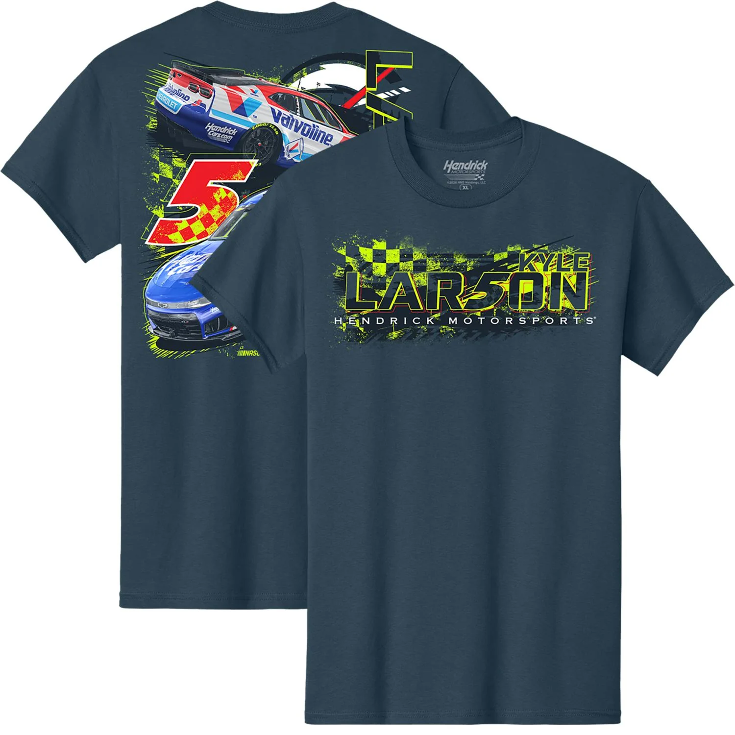 Kyle Larson #5 HendrickCars.com / Valvoline Blue T-shirt