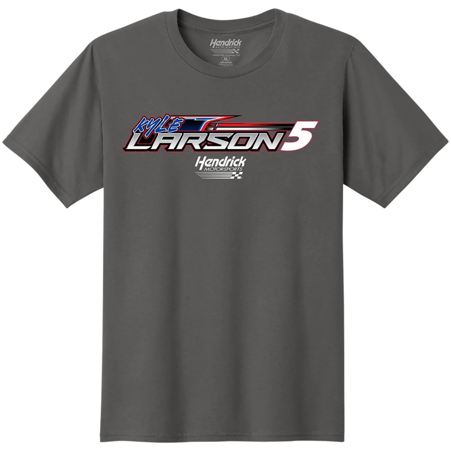 Kyle Larson #5 HendrickCars.com Wicked Charcoal T-shirt - Image 2