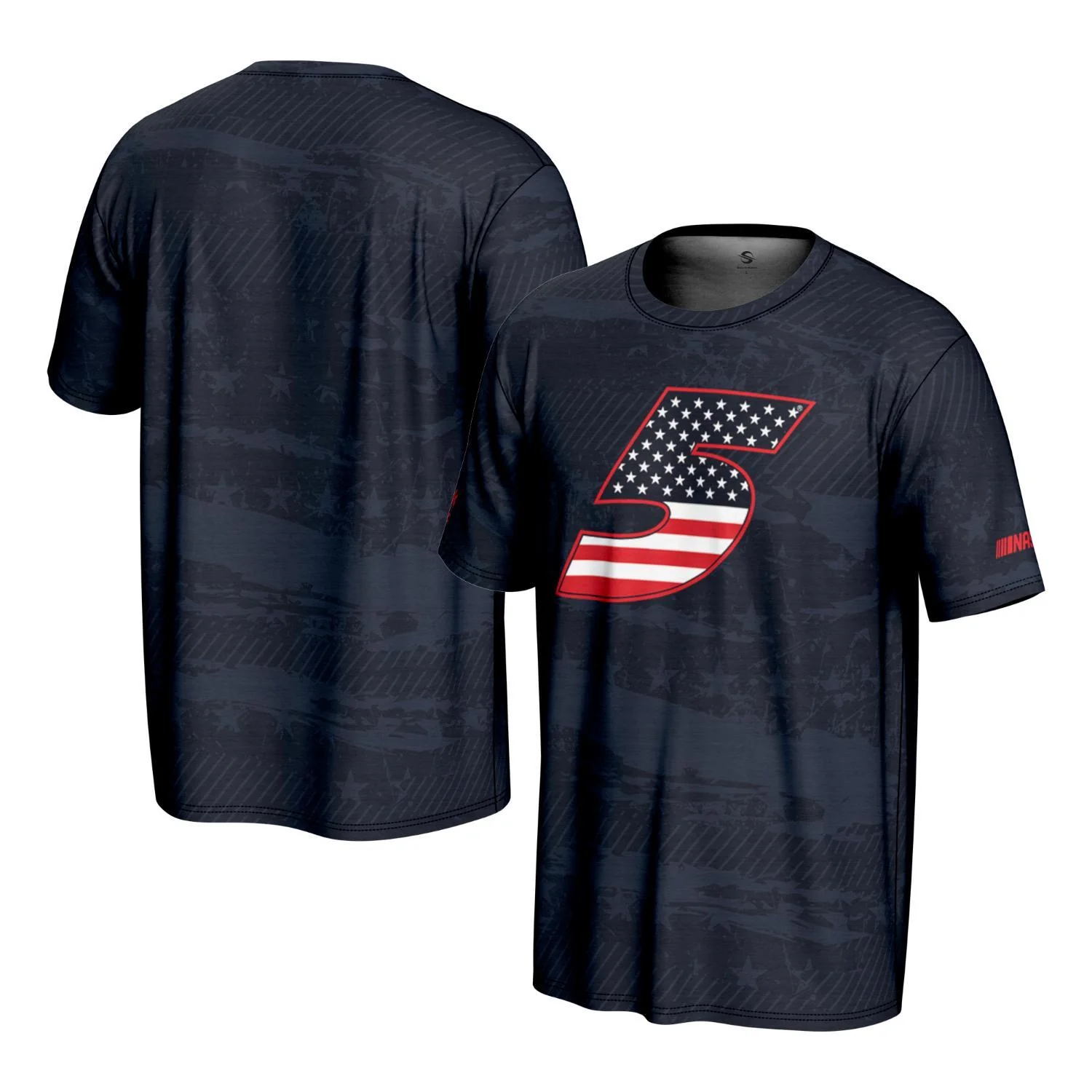 Kyle Larson #5 Patriotic Sublimated T-shirt