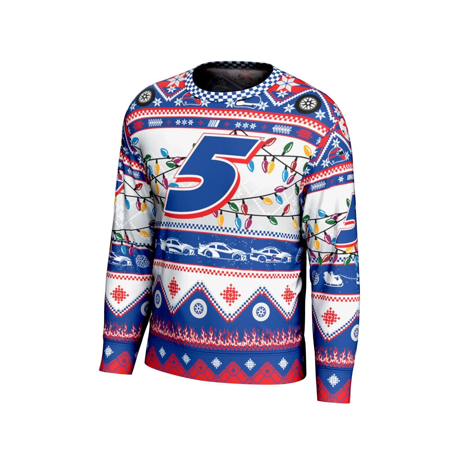 Kyle Larson #5 Sublimated Holiday Sweater - Image 2