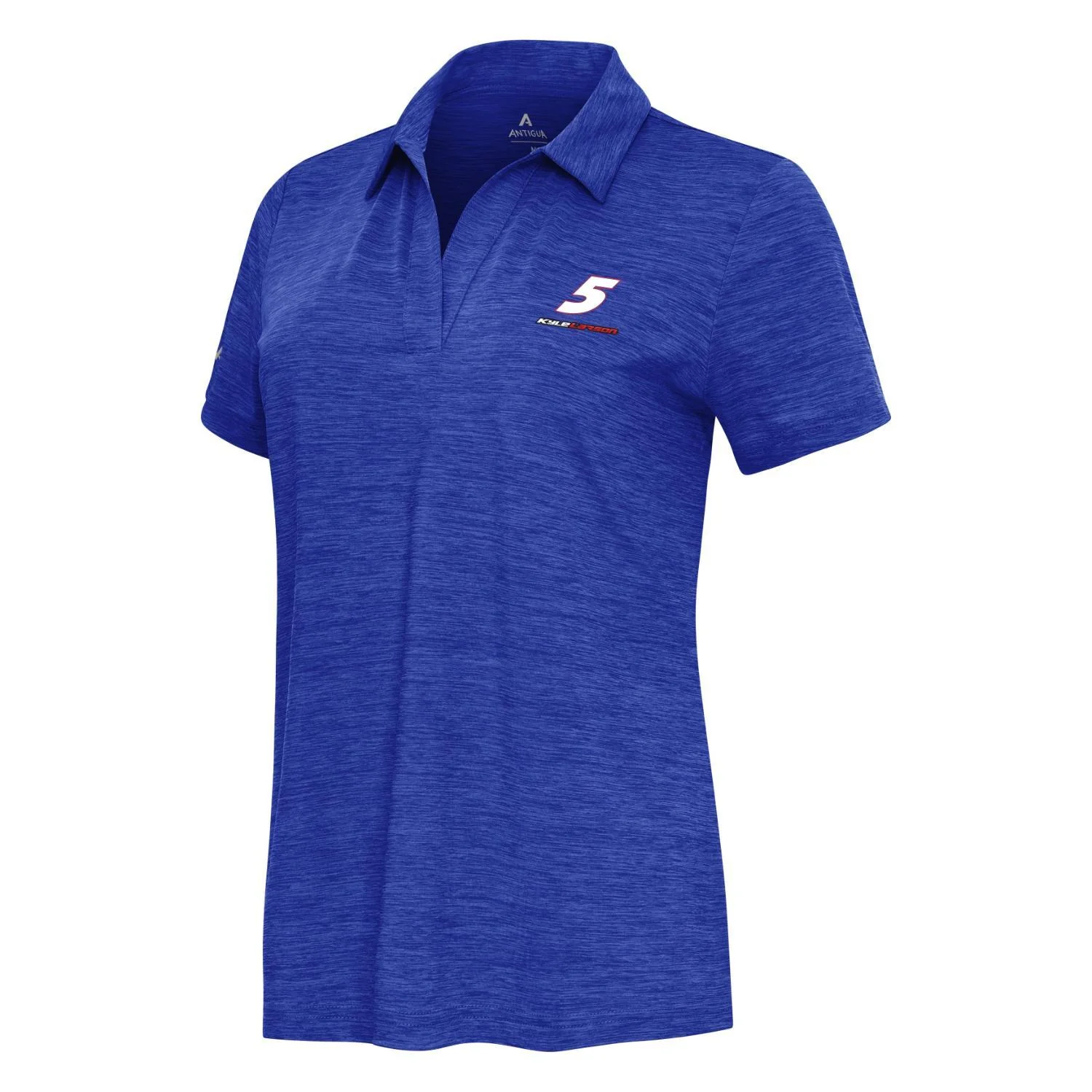 Kyle Larson #5 Women's Layout V-Neck Polo - Dark Royal Heather