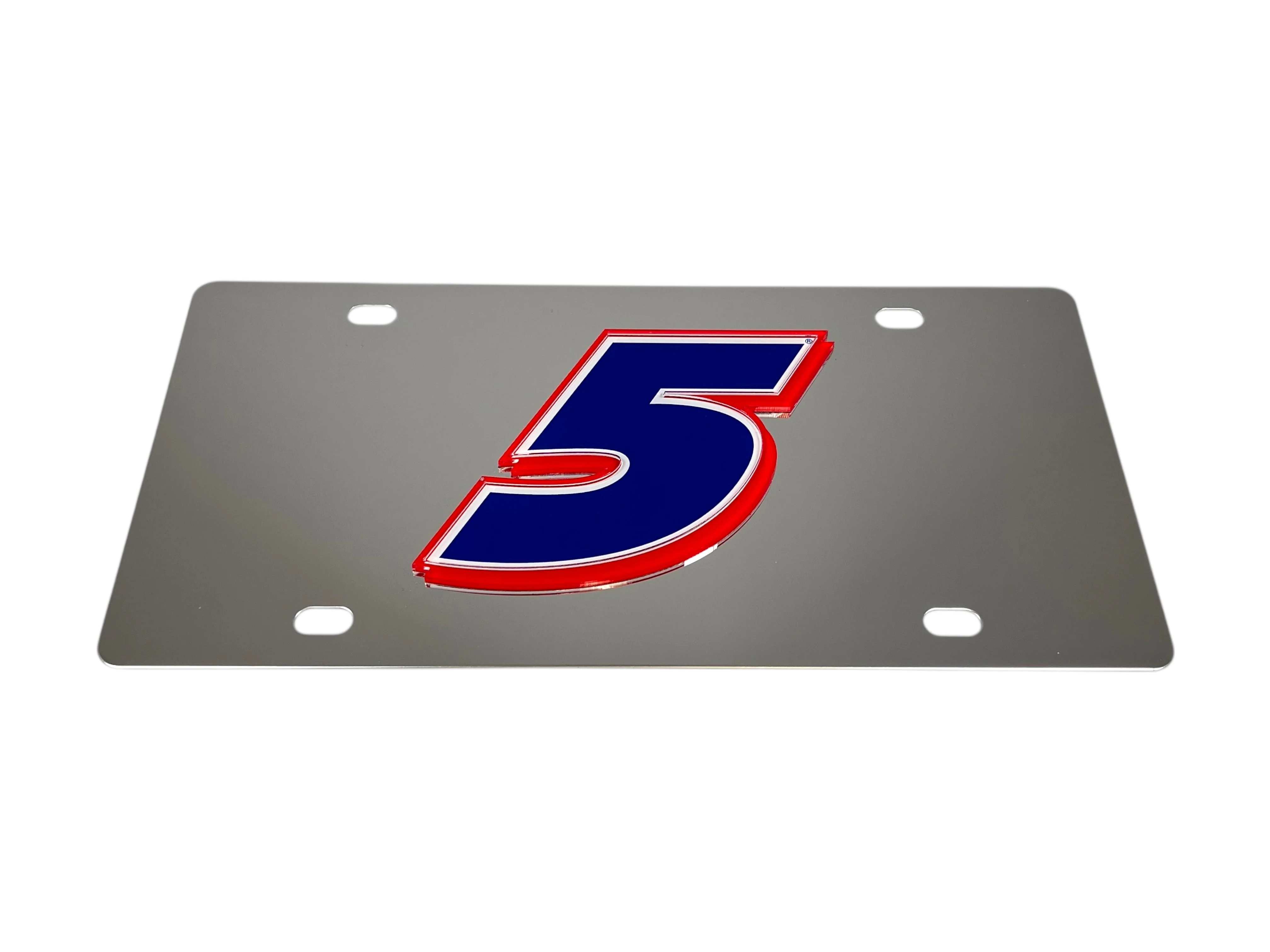 Kyle Larson #5 HendrickCars.com Stainless Steel License Plate - Image 2