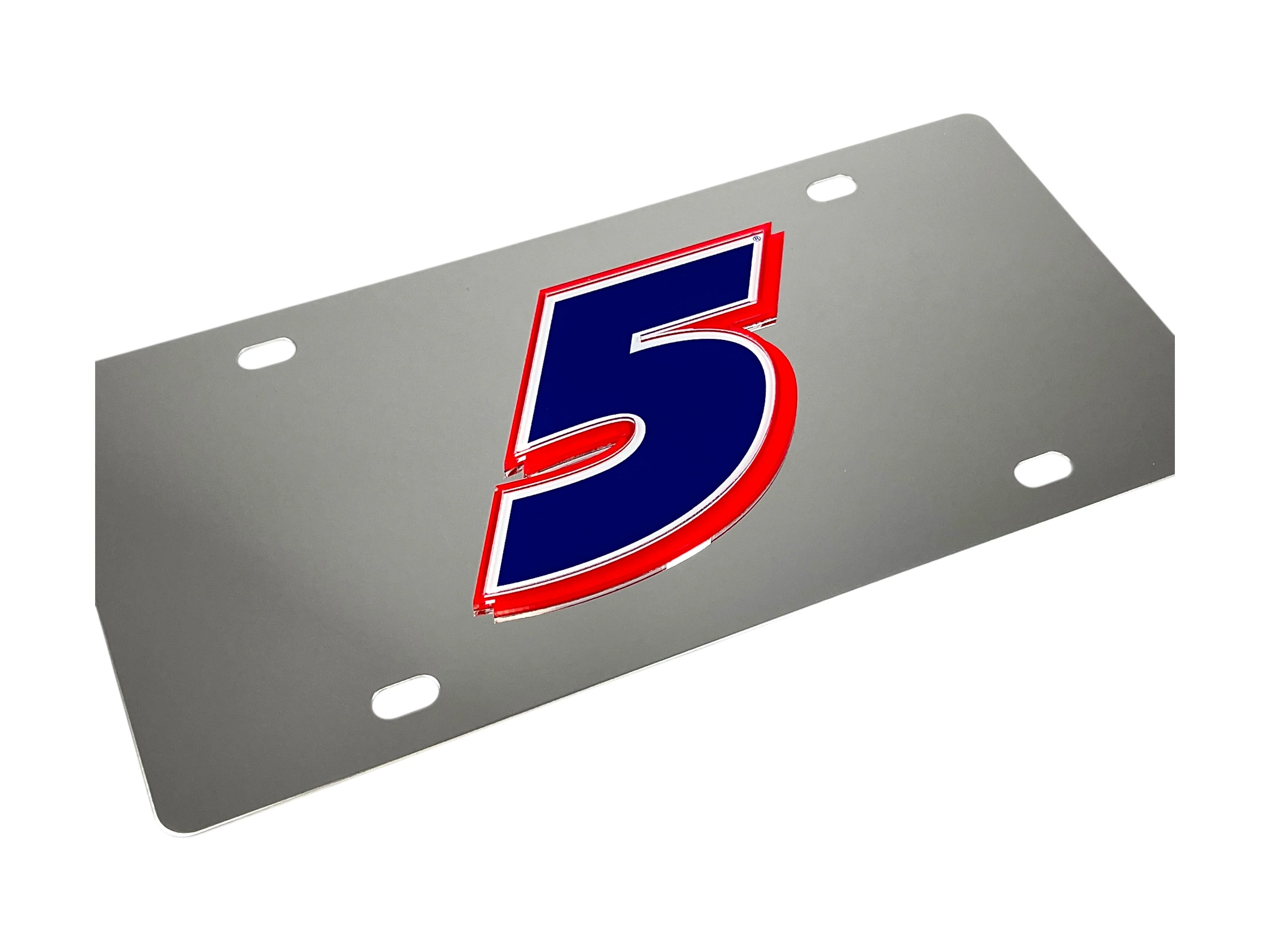 Kyle Larson #5 HendrickCars.com Stainless Steel License Plate - Image 3