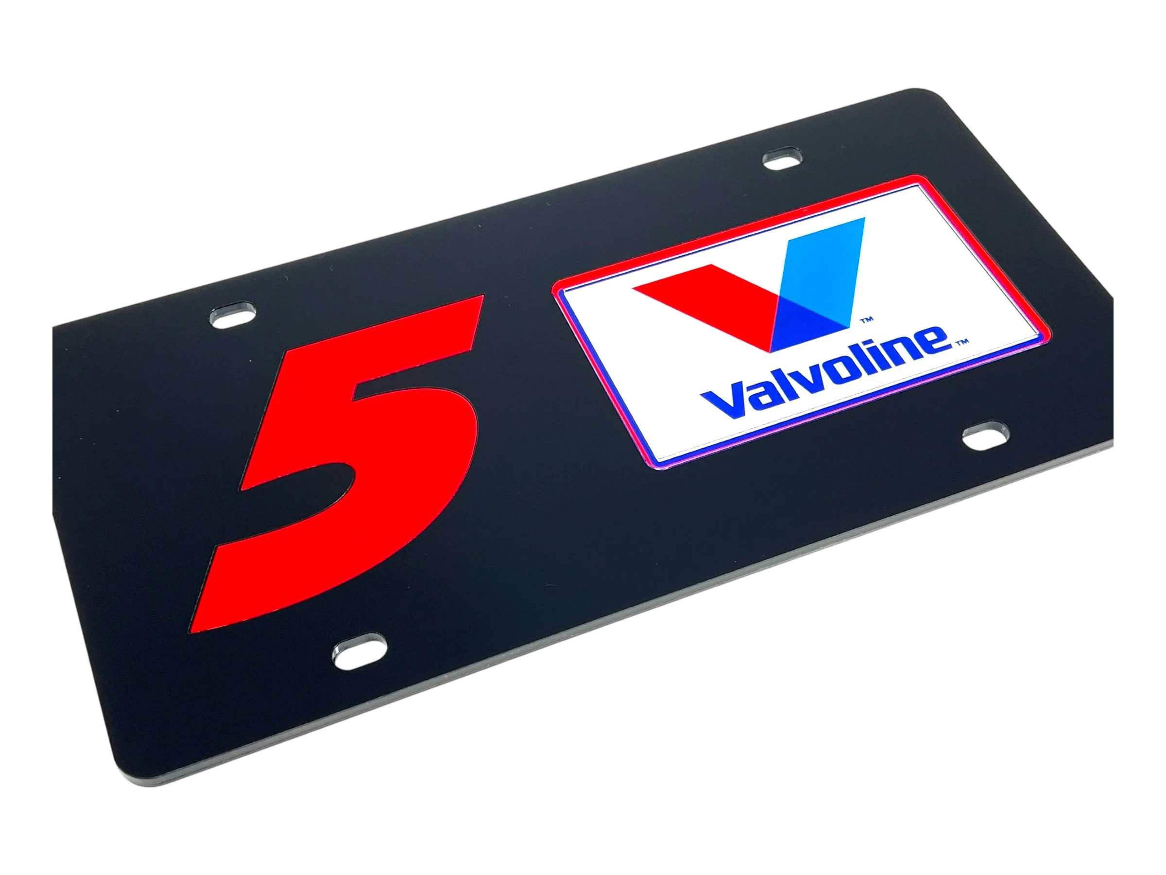 Kyle Larson #5 Valvoline Acrylic License Plate - Image 3