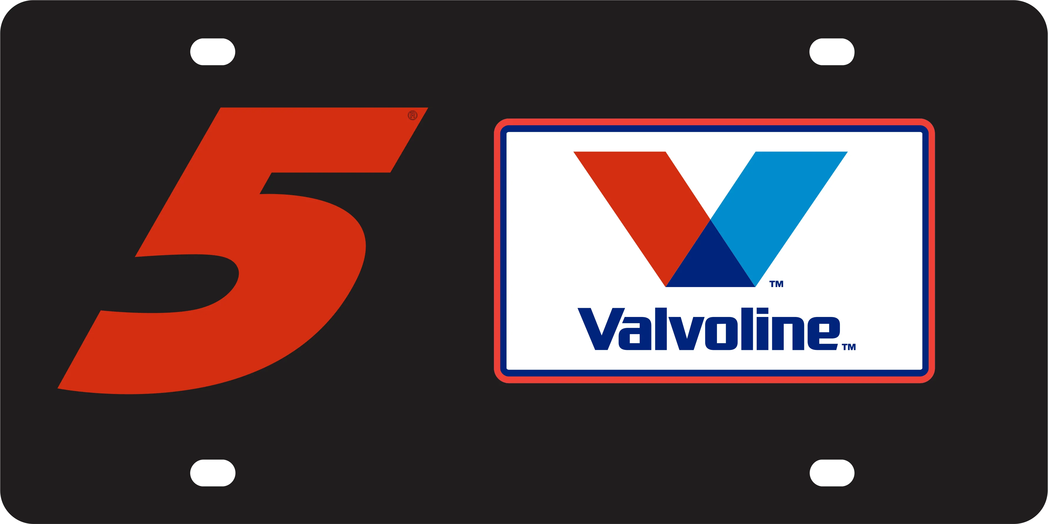 Kyle Larson #5 Valvoline Acrylic License Plate - Image 5