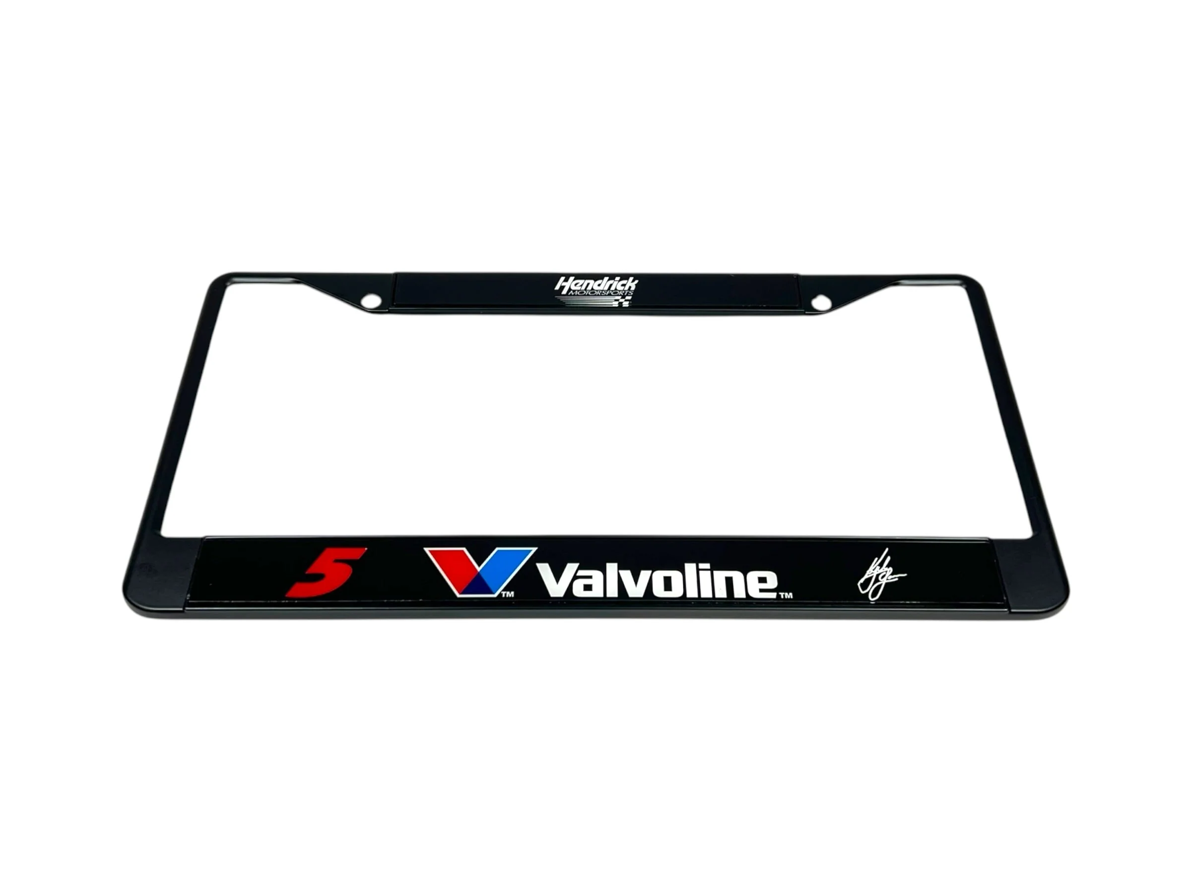 Kyle Larson #5 Valvoline Black License Plate Frame - Image 2