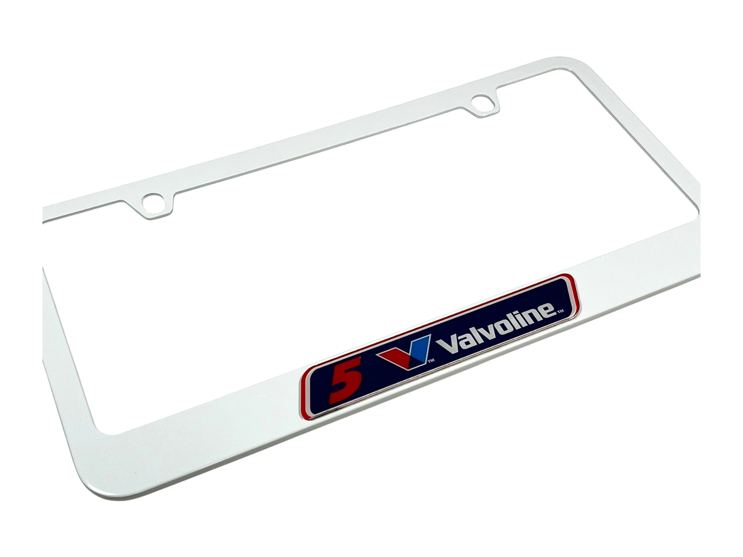 Kyle Larson #5 Valvoline White License Plate Frame - Image 3