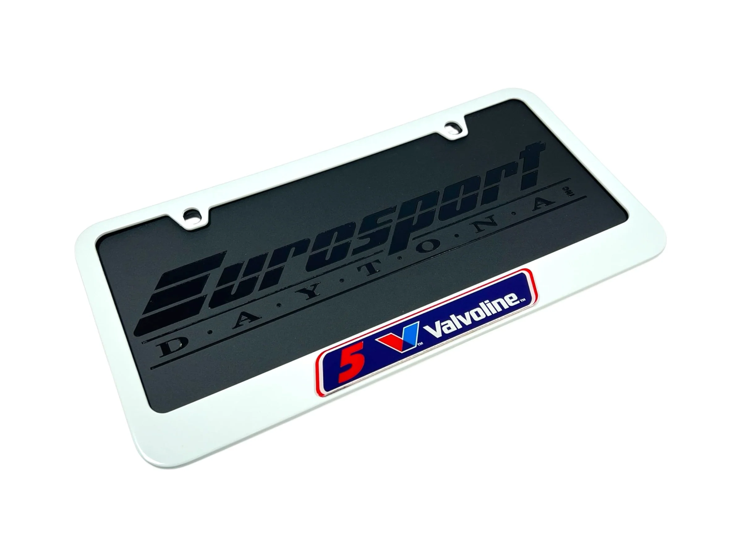 Kyle Larson #5 Valvoline White License Plate Frame - Image 4
