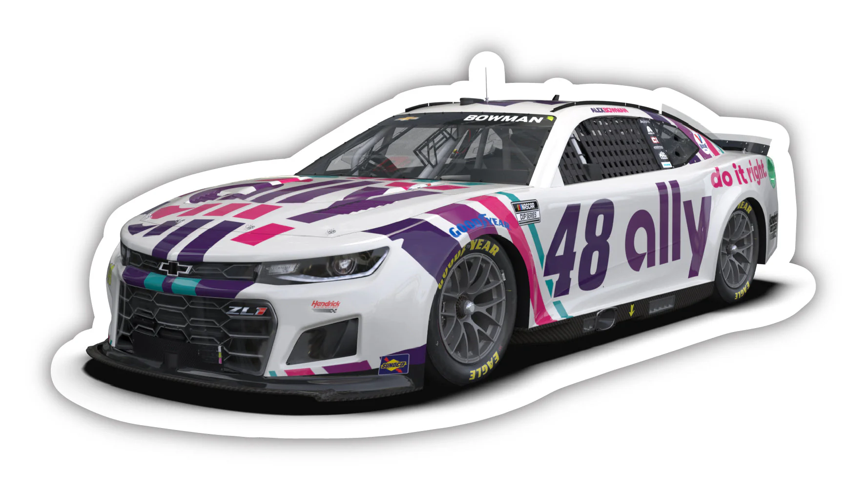 Alex Bowman #48 4-Inch Vinyl Decal Sticker Car Design