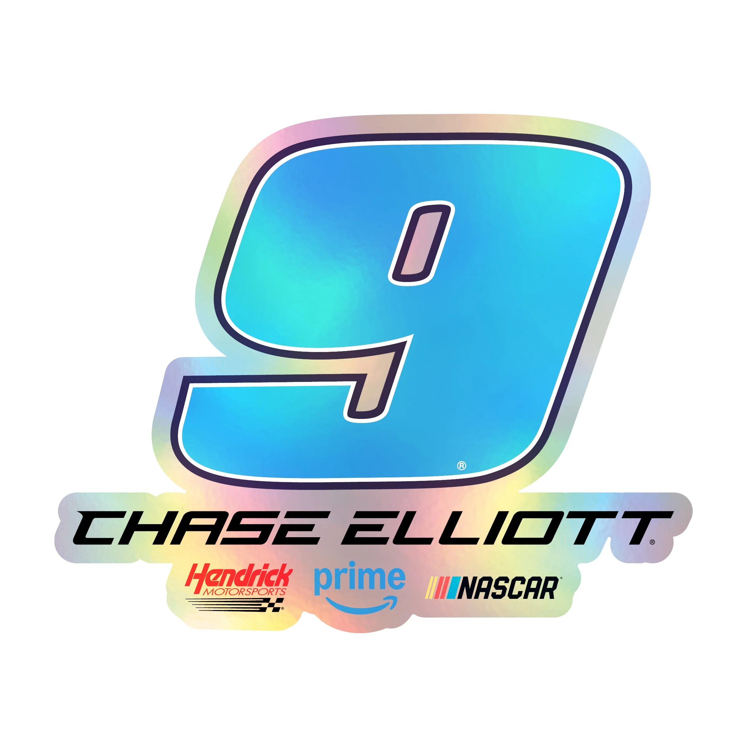 Chase Elliott #9 Holographic Die-Cut Decal Officially Licensed