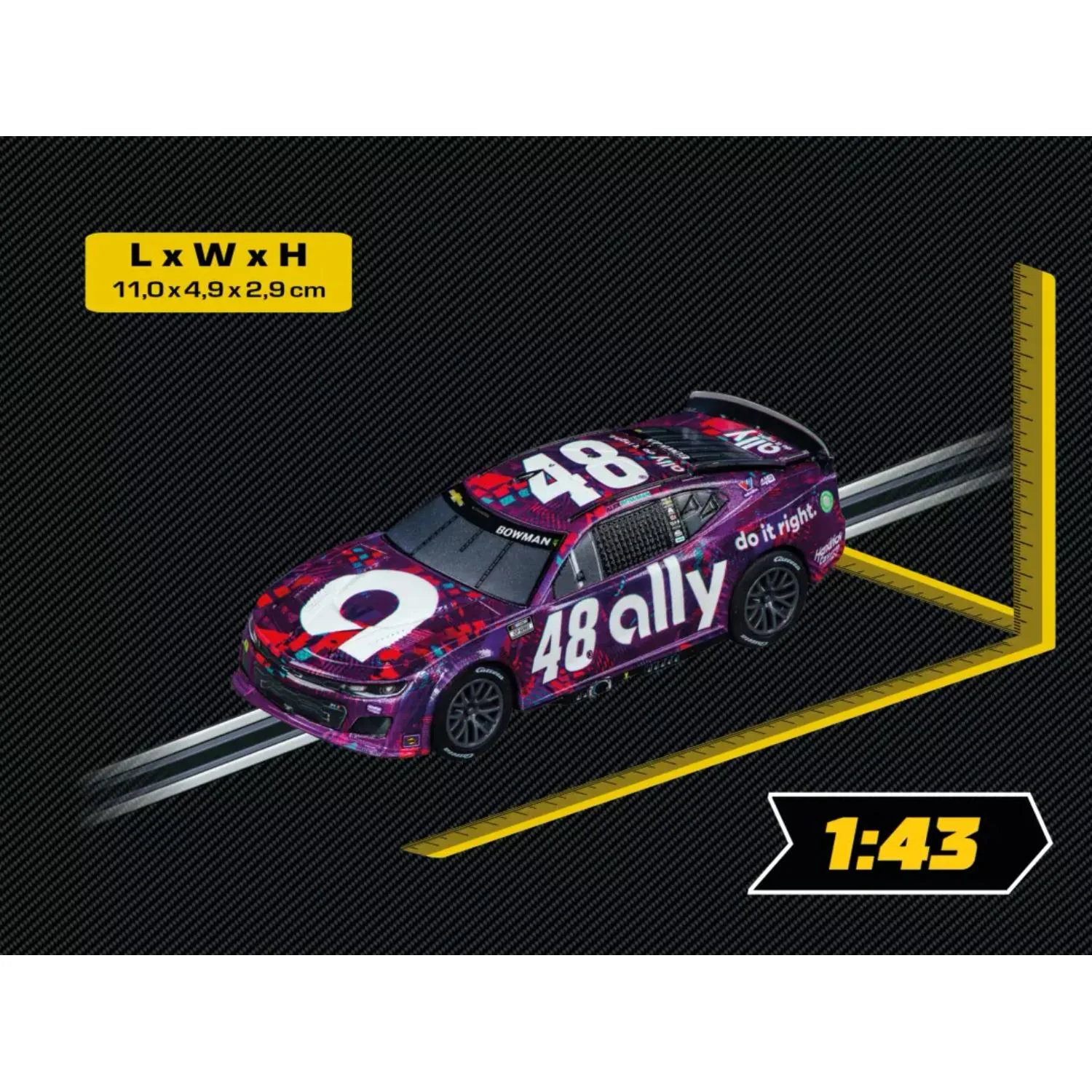 NASCAR Alex Bowman #48 Ally Carrera Go!!! Slot Car - Image 3
