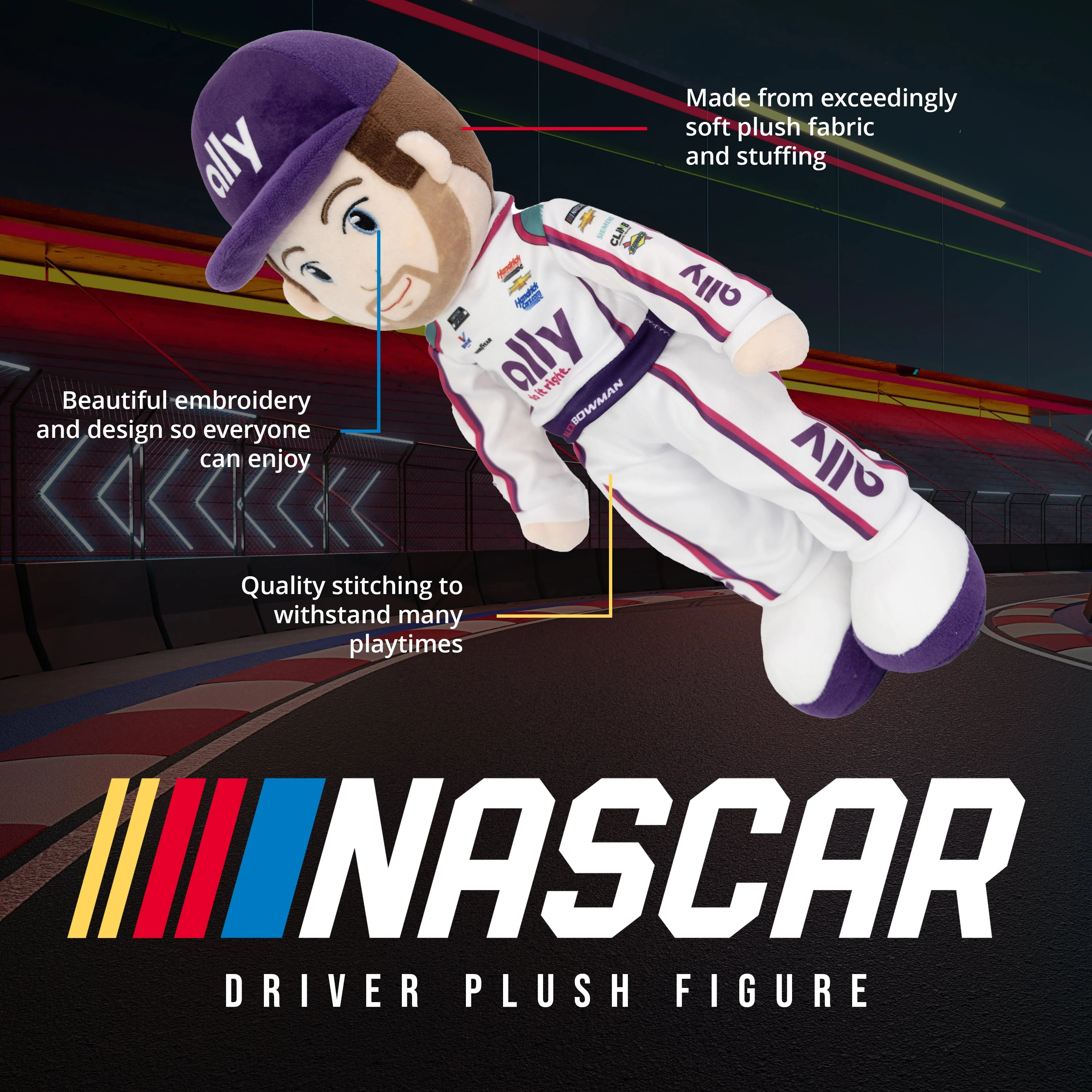 Alex Bowman #48 - 14" Plush Figure - Image 6