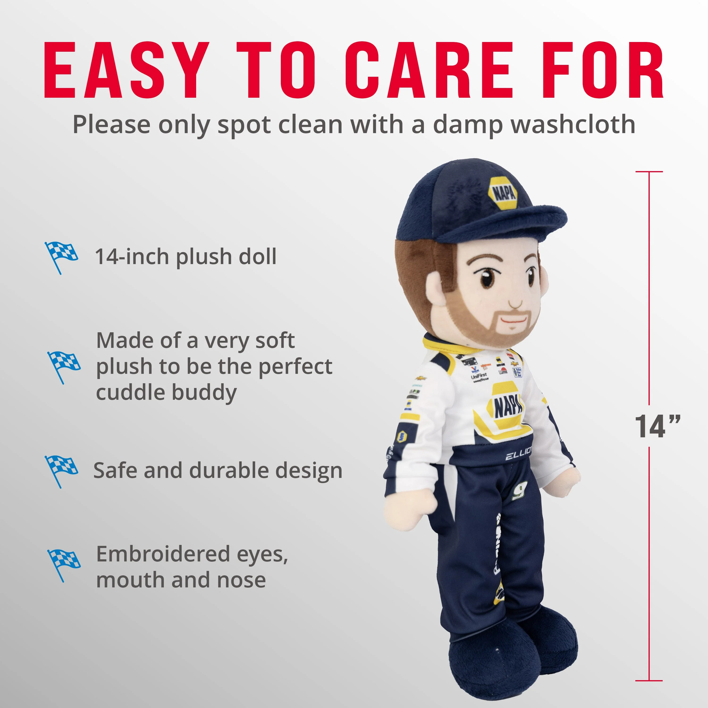 Chase Elliott #9 14" NAPA Plush Figure - Image 8
